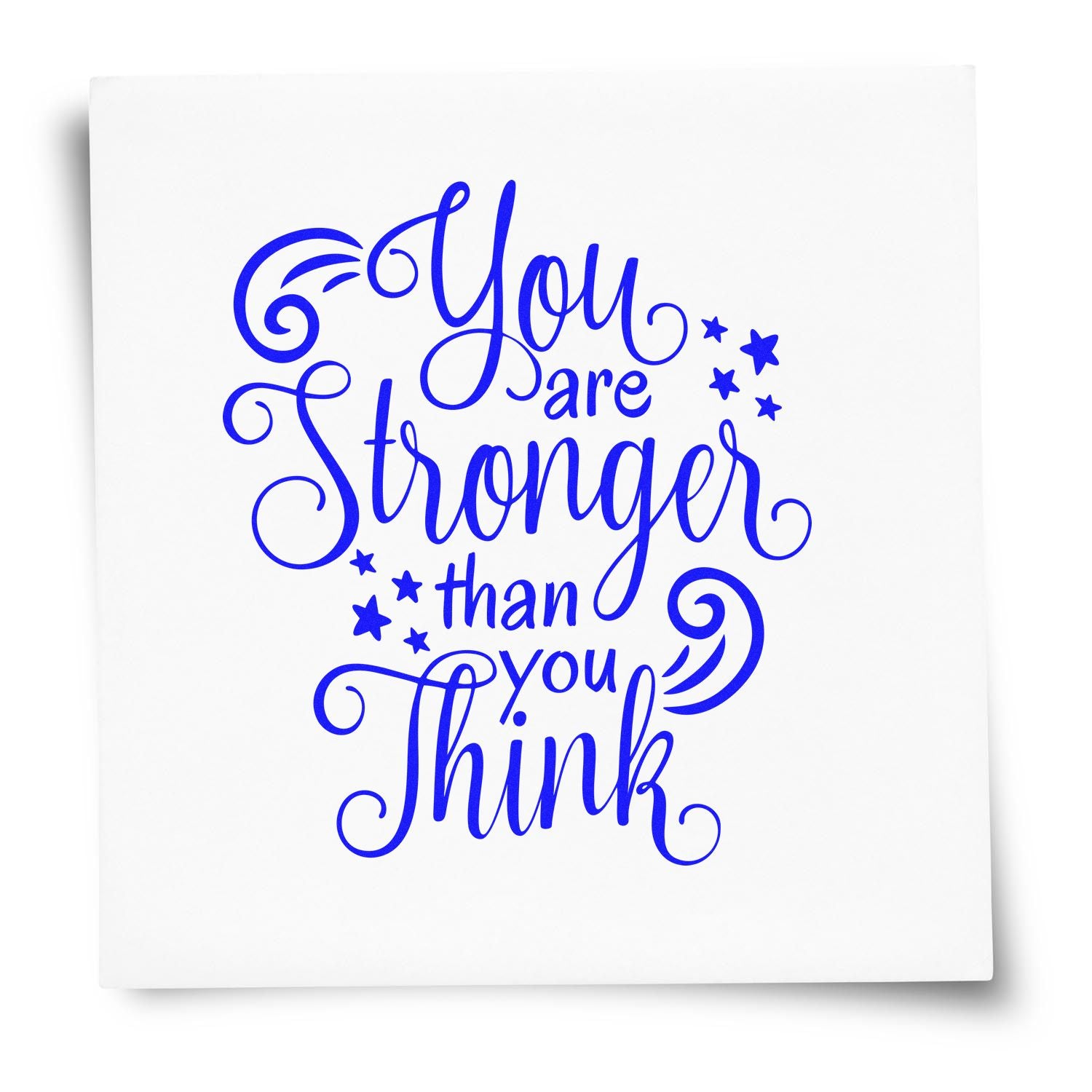 Duo Bold Hand-Lettered Inspirational Strength Quote Hand Stamp