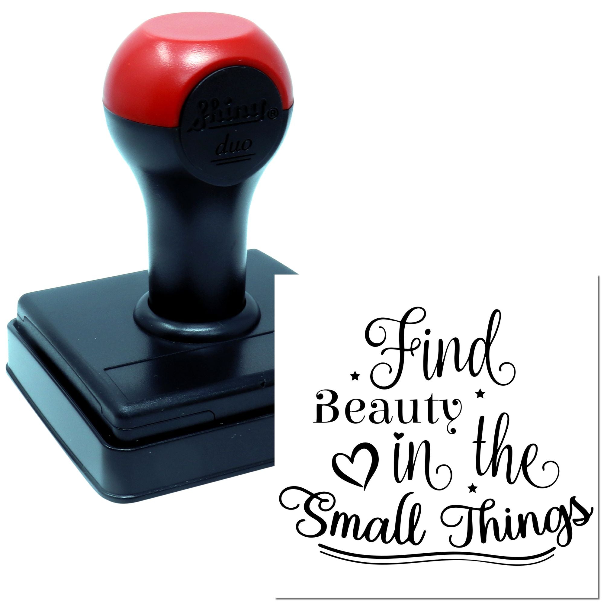 Duo Whimsical Script Celebrating Everyday Tiny Joys Hand Stamp