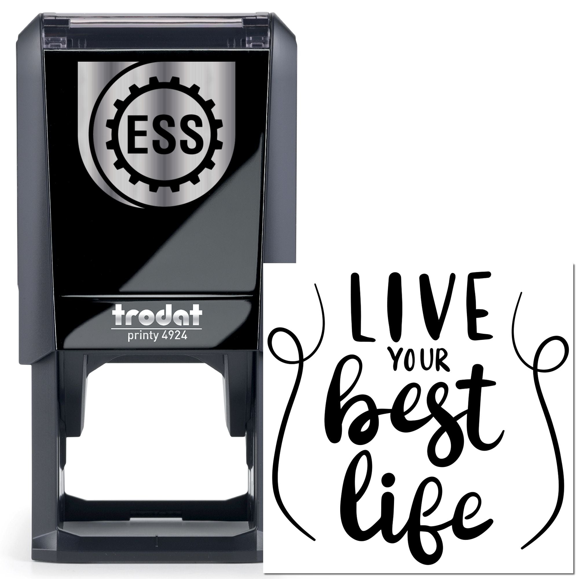 Self-Inking Motivational Quote Card Making Stamp