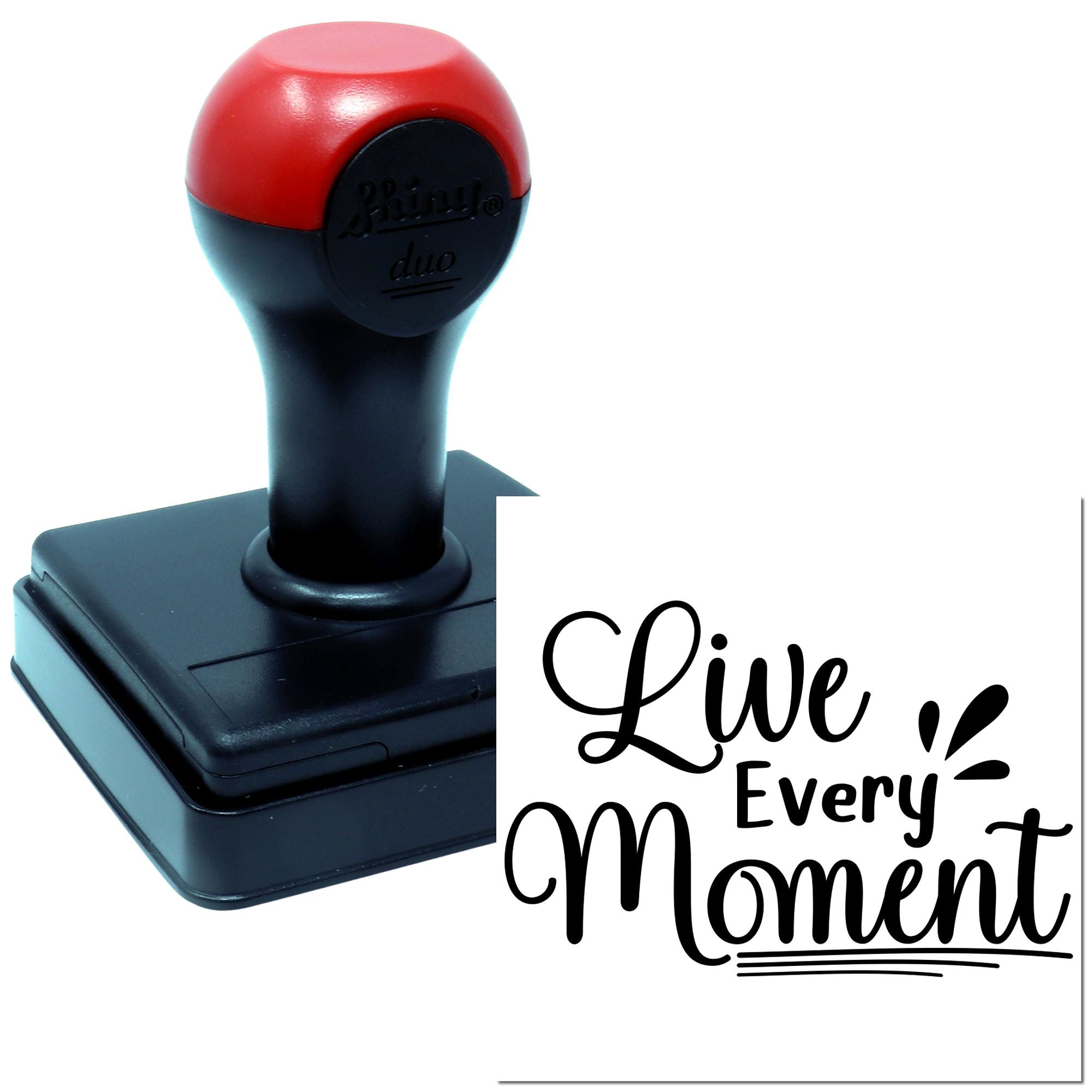 Duo Live Fully, Cherish Every Moment Hand Stamp