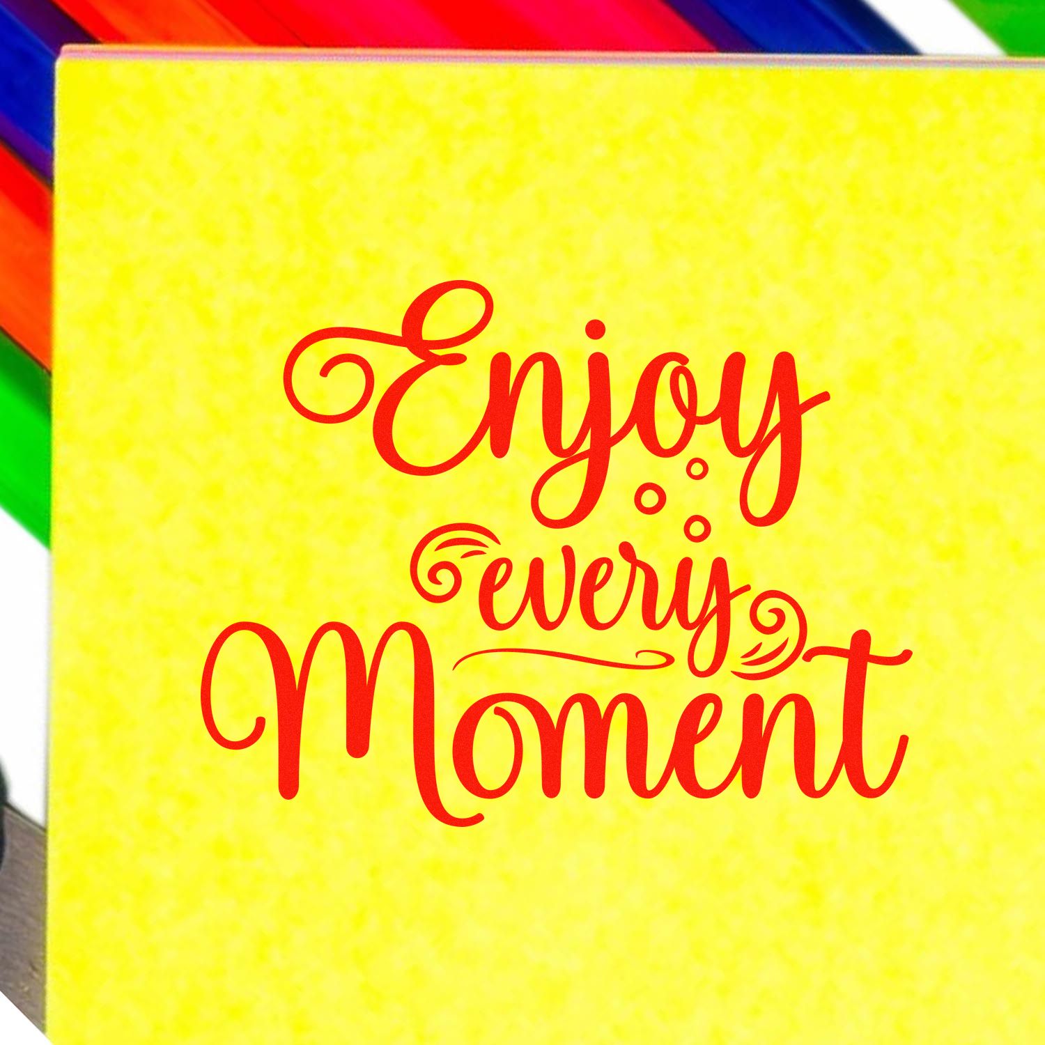 Pre-Inked Enjoy Every Moment Mini Card Stamp