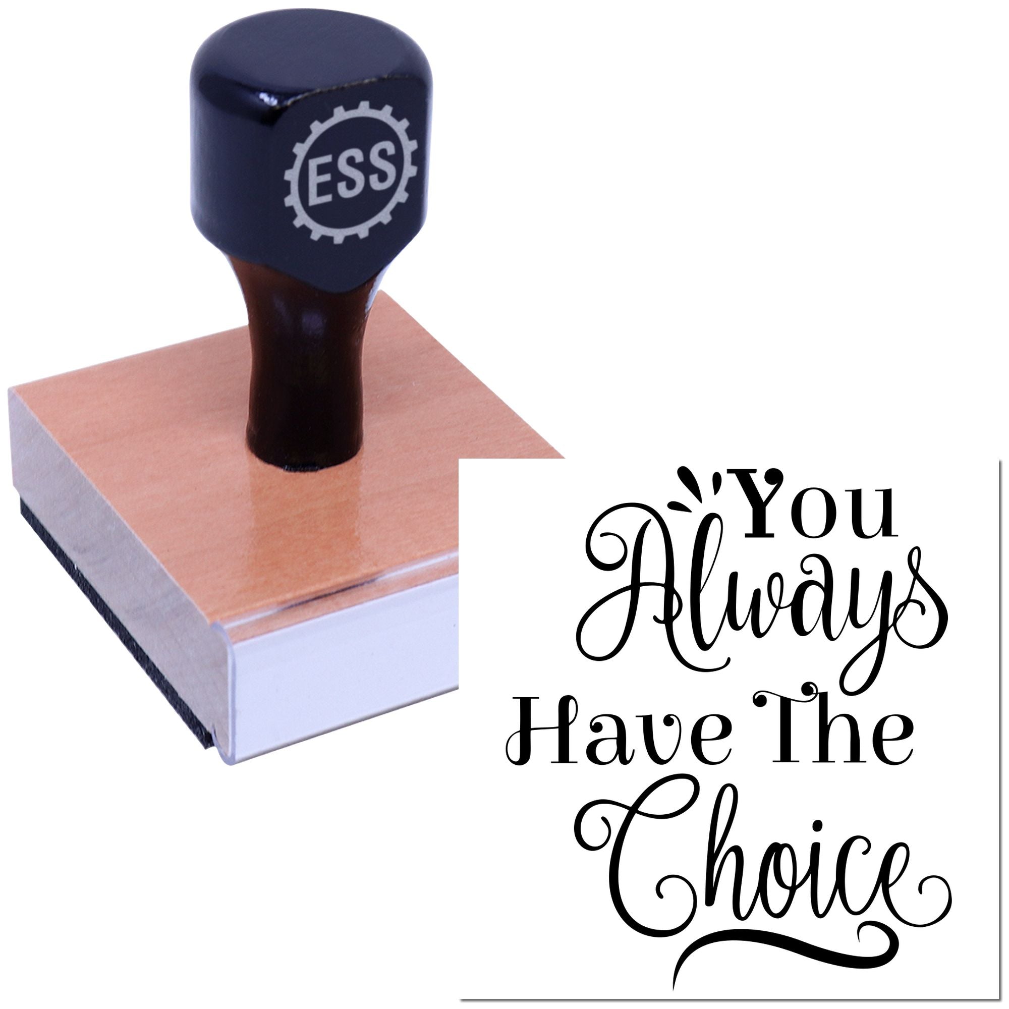 Choice Always Yours Party Favor Rubber Stamp