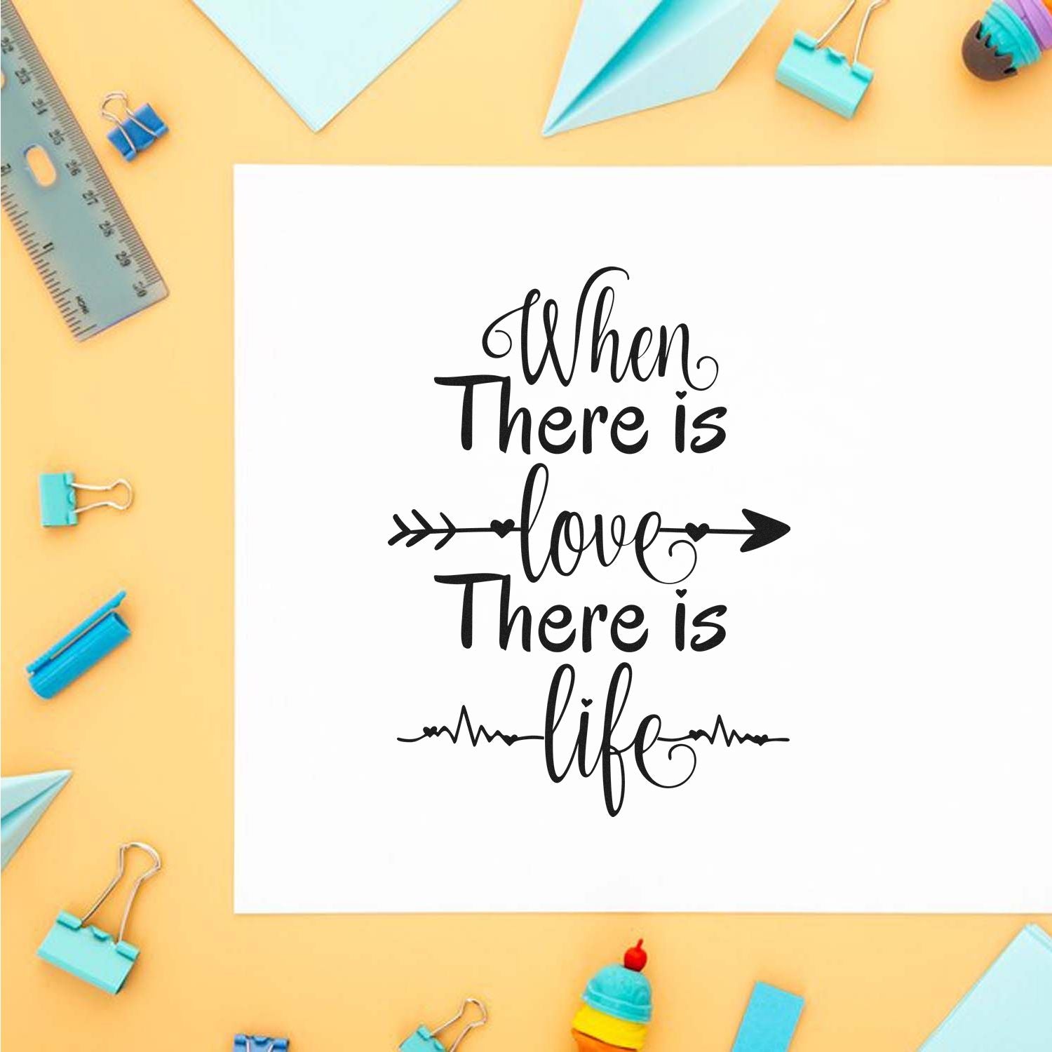 Love Brings Life Scrapbooking Rubber Stamp