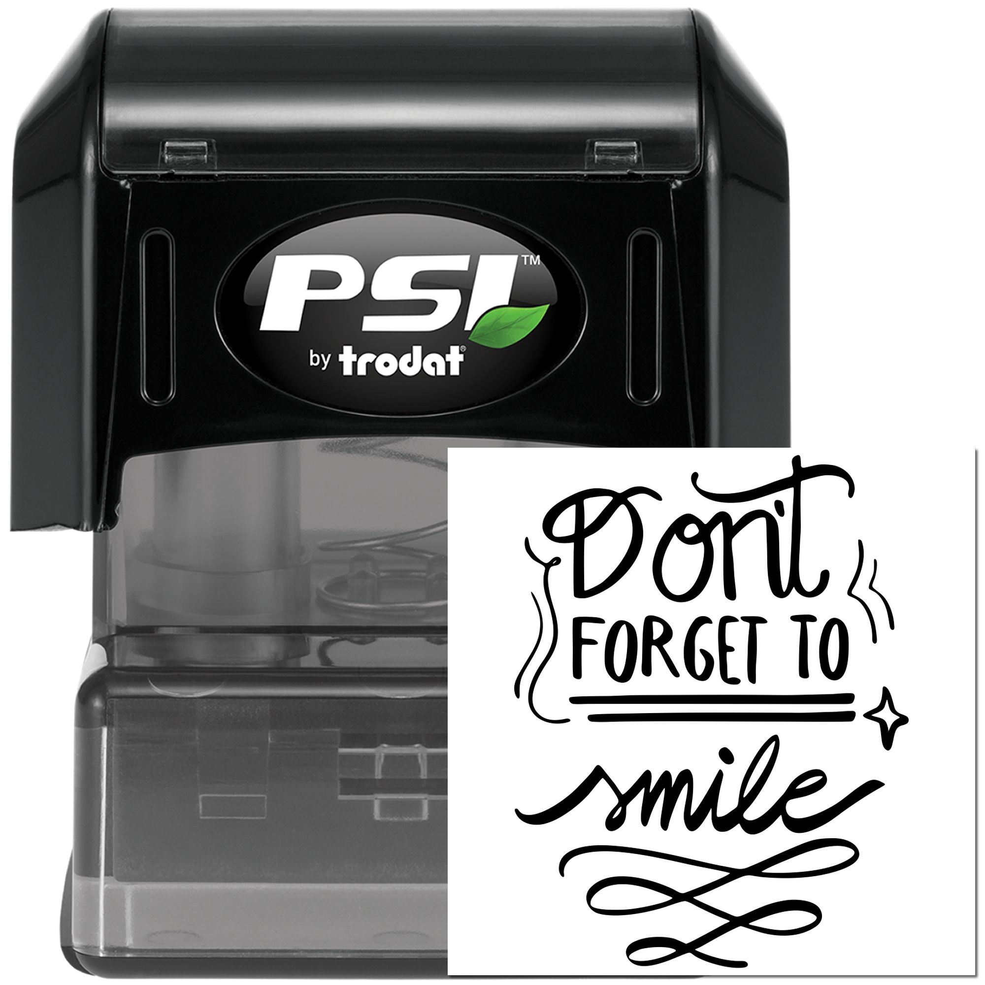 Pre-Inked Smile Reminder Message Greeting Card Stamp