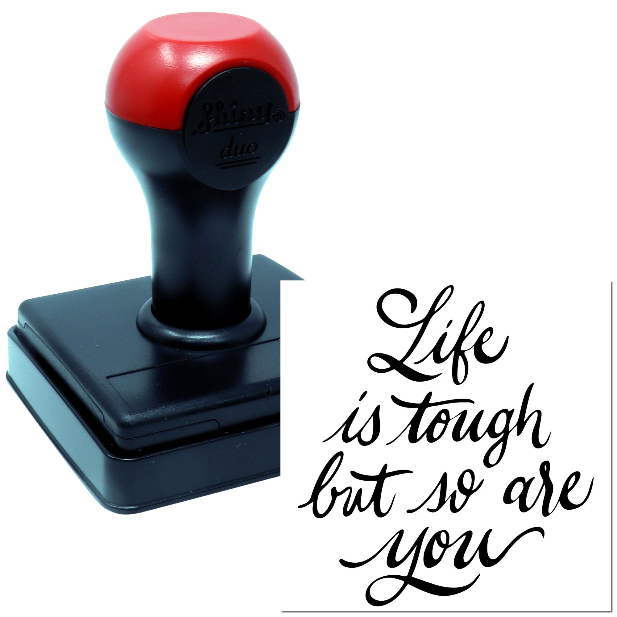 Duo Elegant Motivational Handwritten Script Poster Hand Stamp