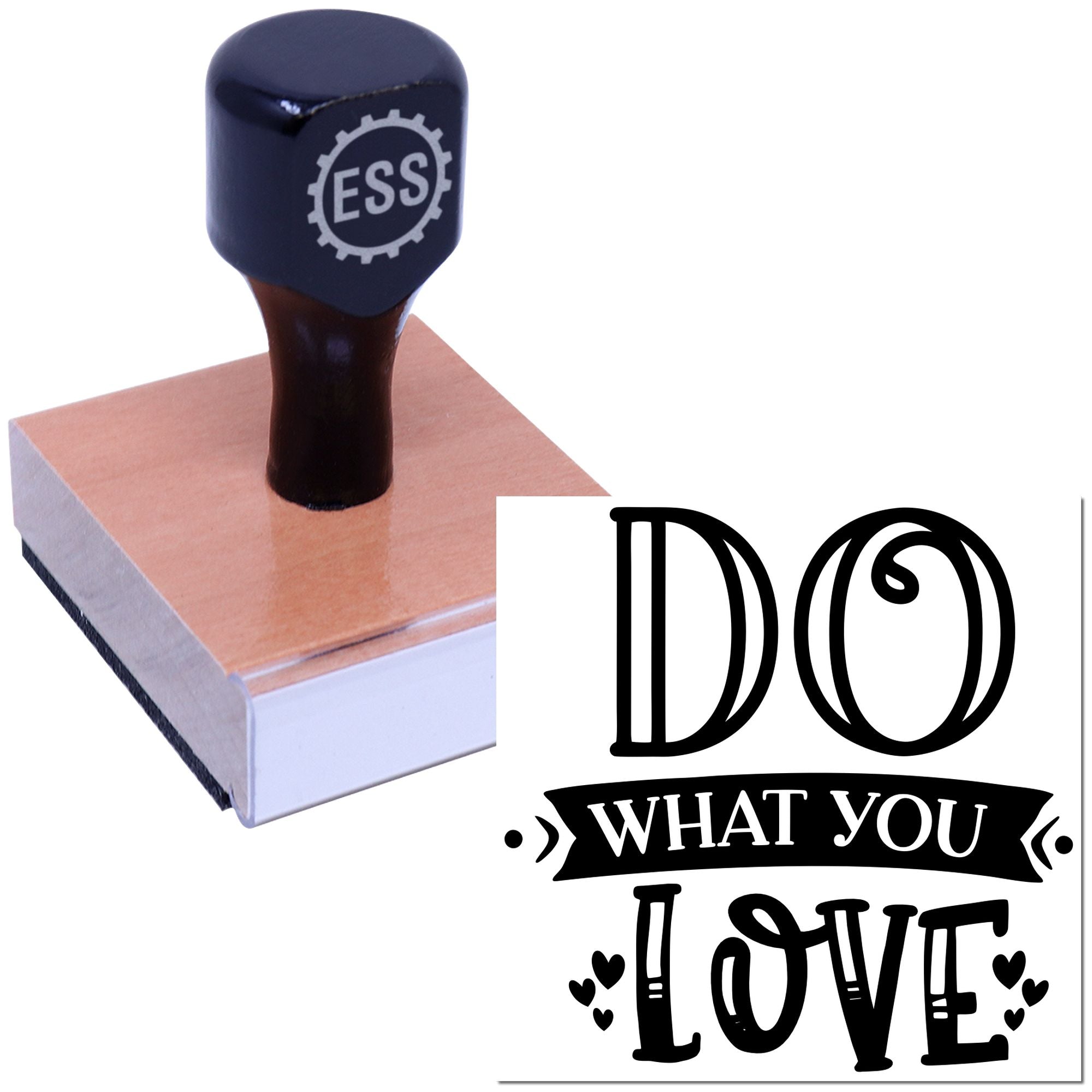 Inspirational Love Typography Handcraft Rubber Stamp