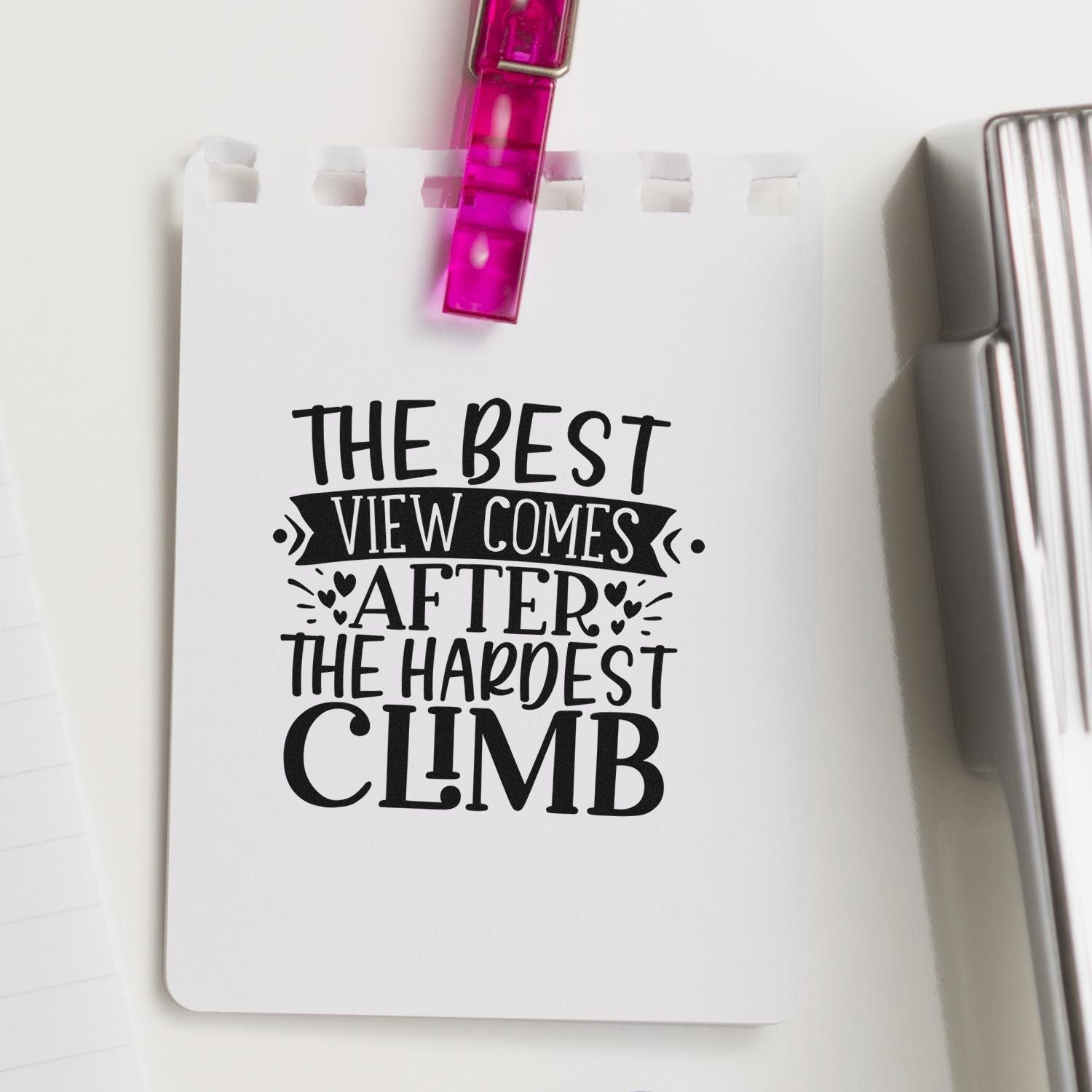 Pre-Inked Best View Climb Papercraft Stamp