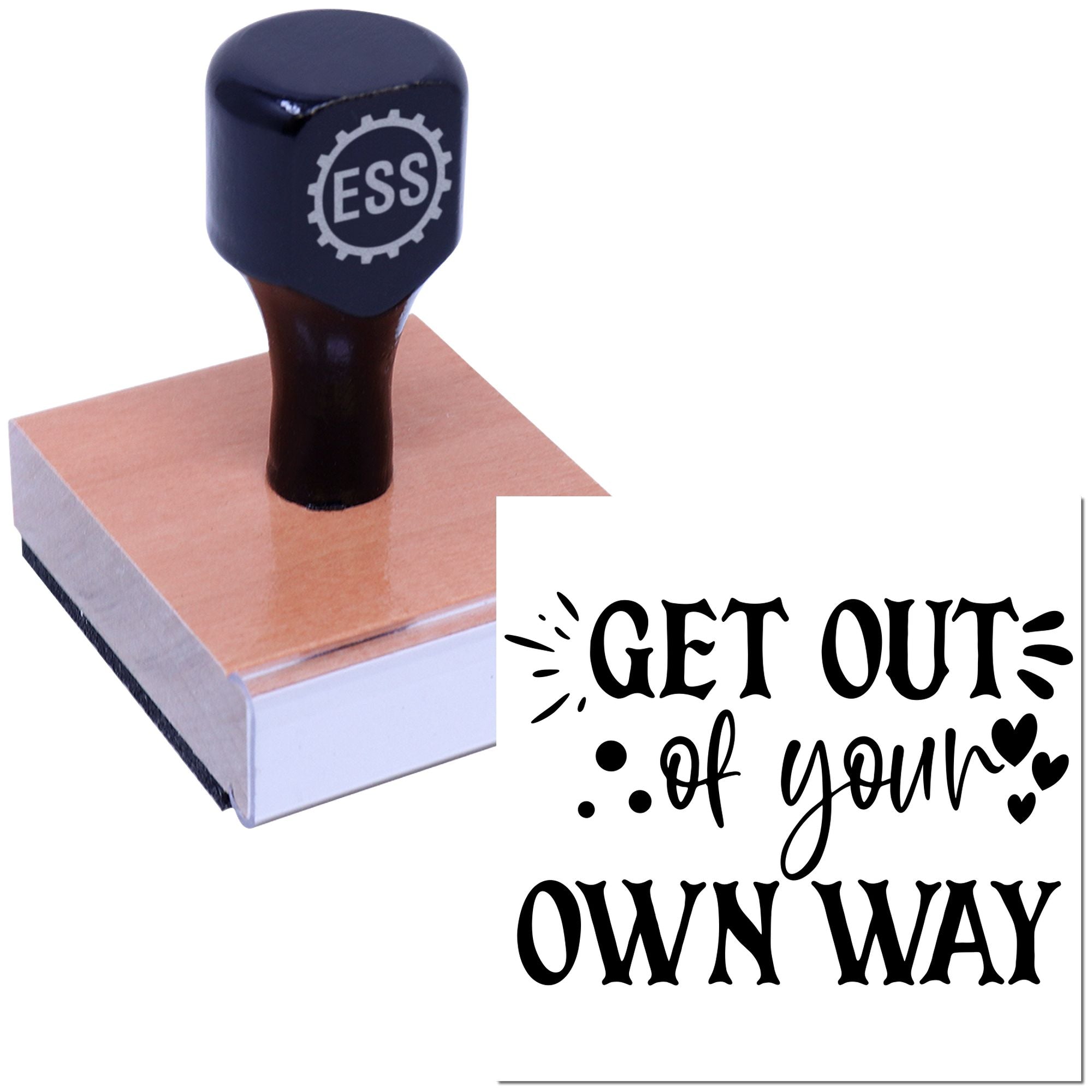 Overcome Inner Obstacles Greeting Card Rubber Stamp