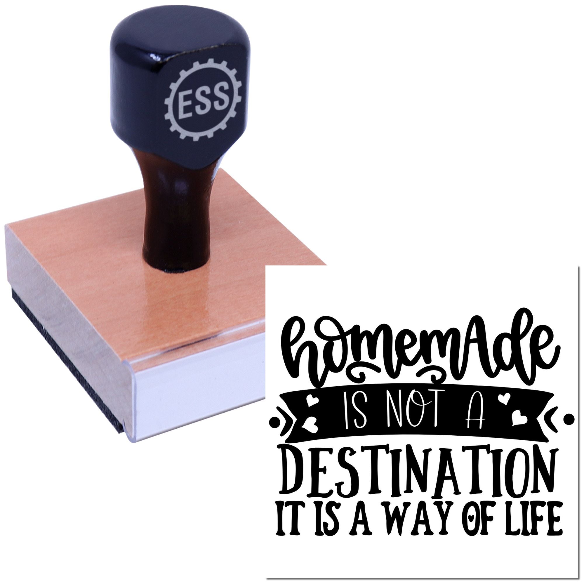 Homemade Lifestyle Philosophy Note Card Rubber Stamp