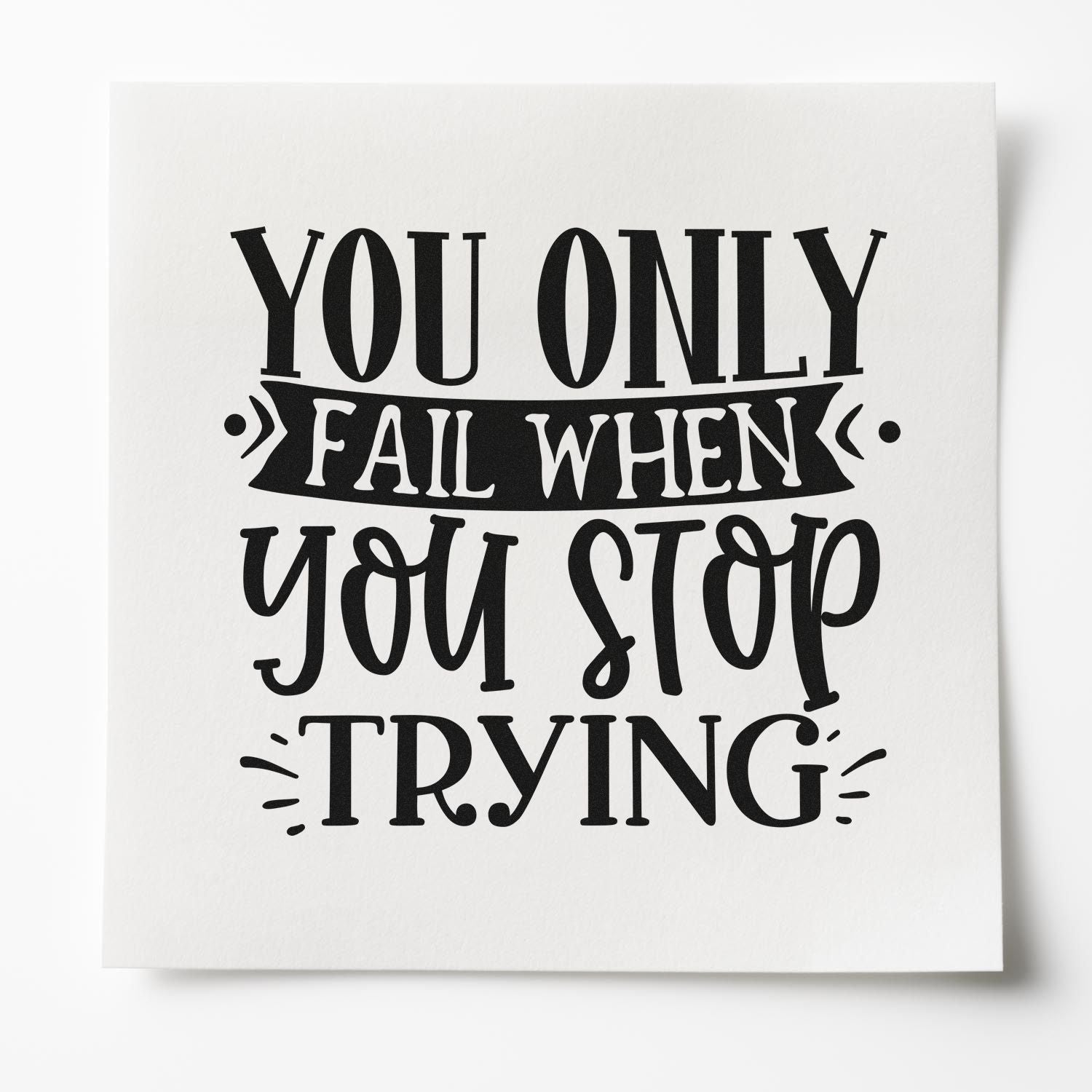 Self-Inking Motivational Quote Note Card Stamp