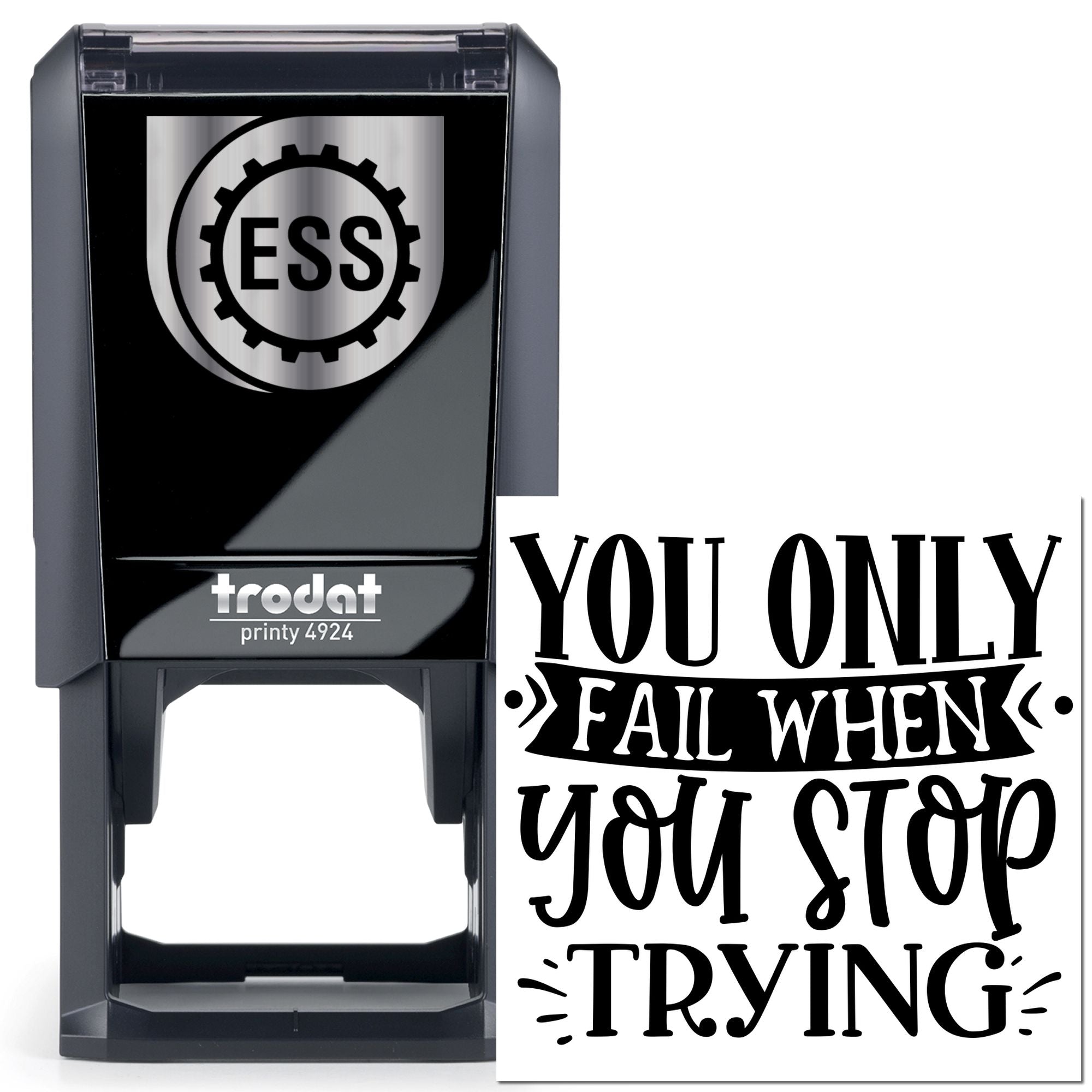 Self-Inking Motivational Quote Note Card Stamp