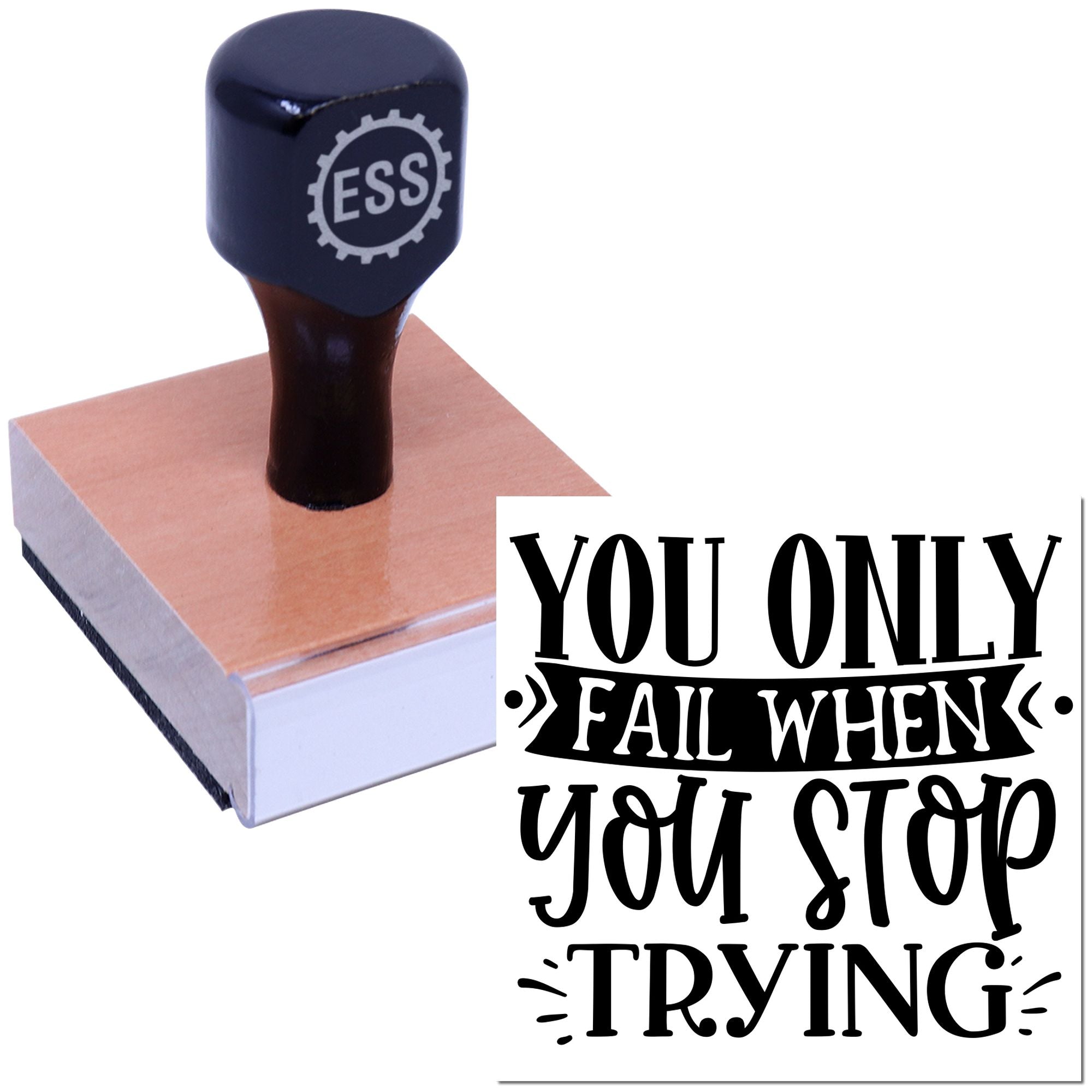 Relentless Effort Inspiration Mini Card Rubber Stamp