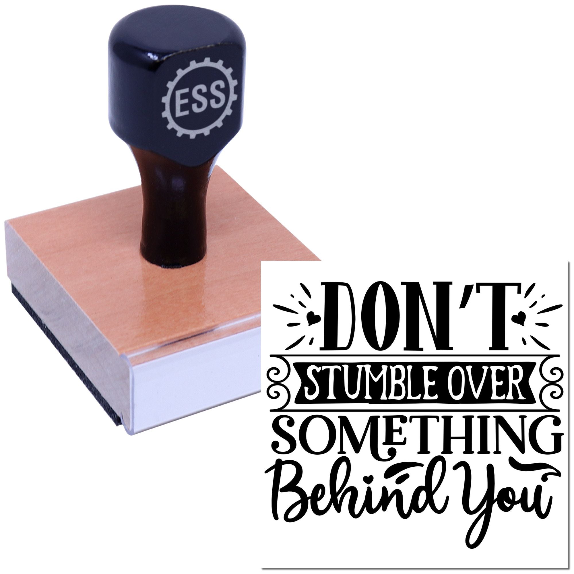 Forward Focus Reminder Favor Tag Rubber Stamp