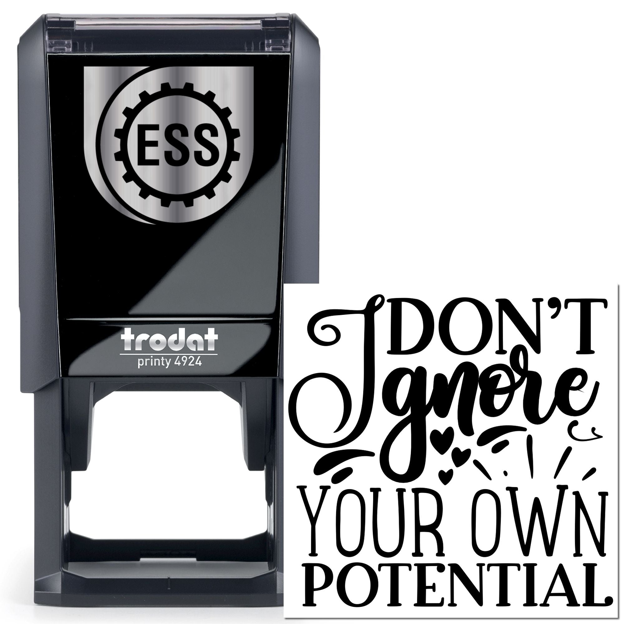 Self-Inking Motivational Quote Favor Tag Stamp
