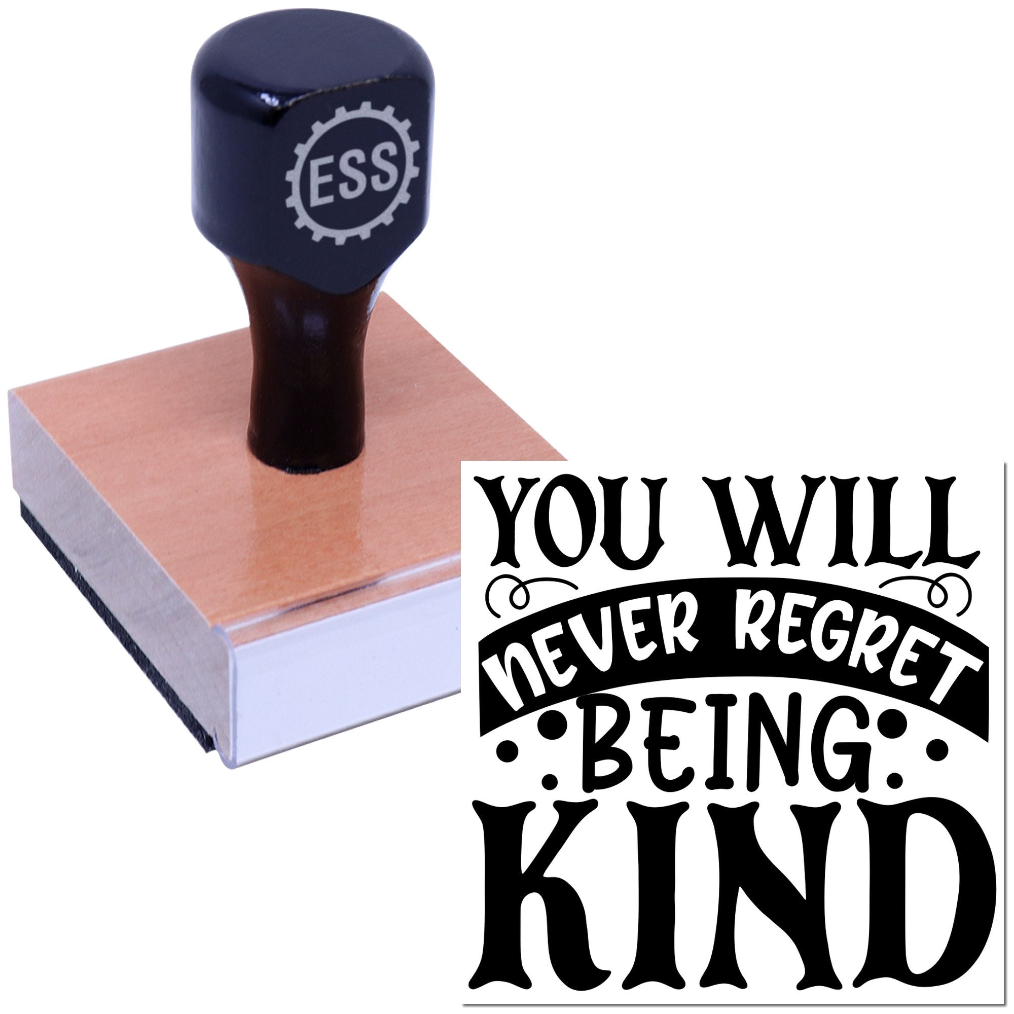 Never Regret Kindness Party Favor Rubber Stamp