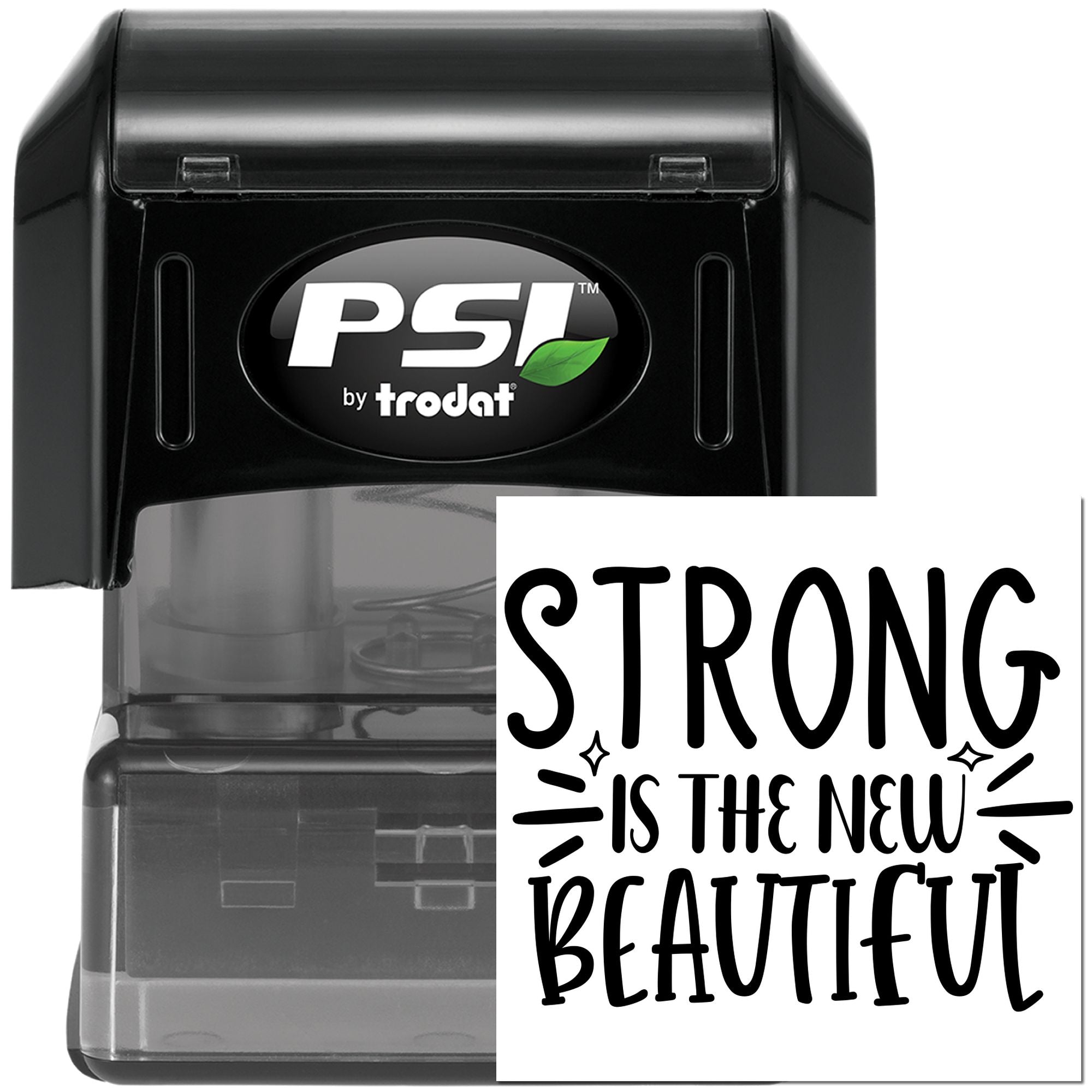 Pre-Inked Strong Is Beautiful Party Favor Stamp