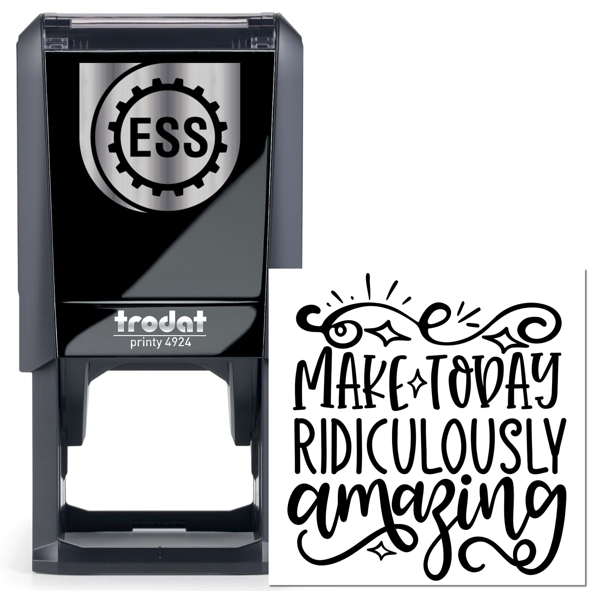 Self-Inking Motivational Quote Card Stamp
