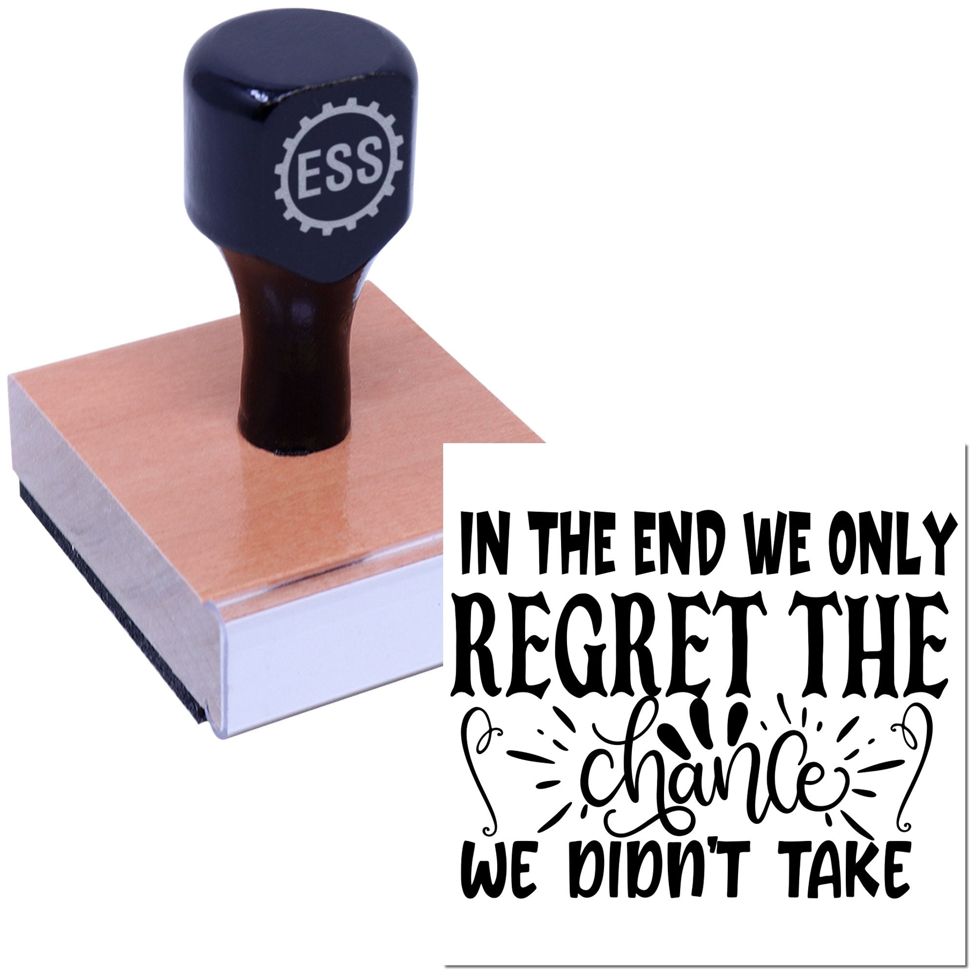 Regret Missed Chances Papercraft Rubber Stamp