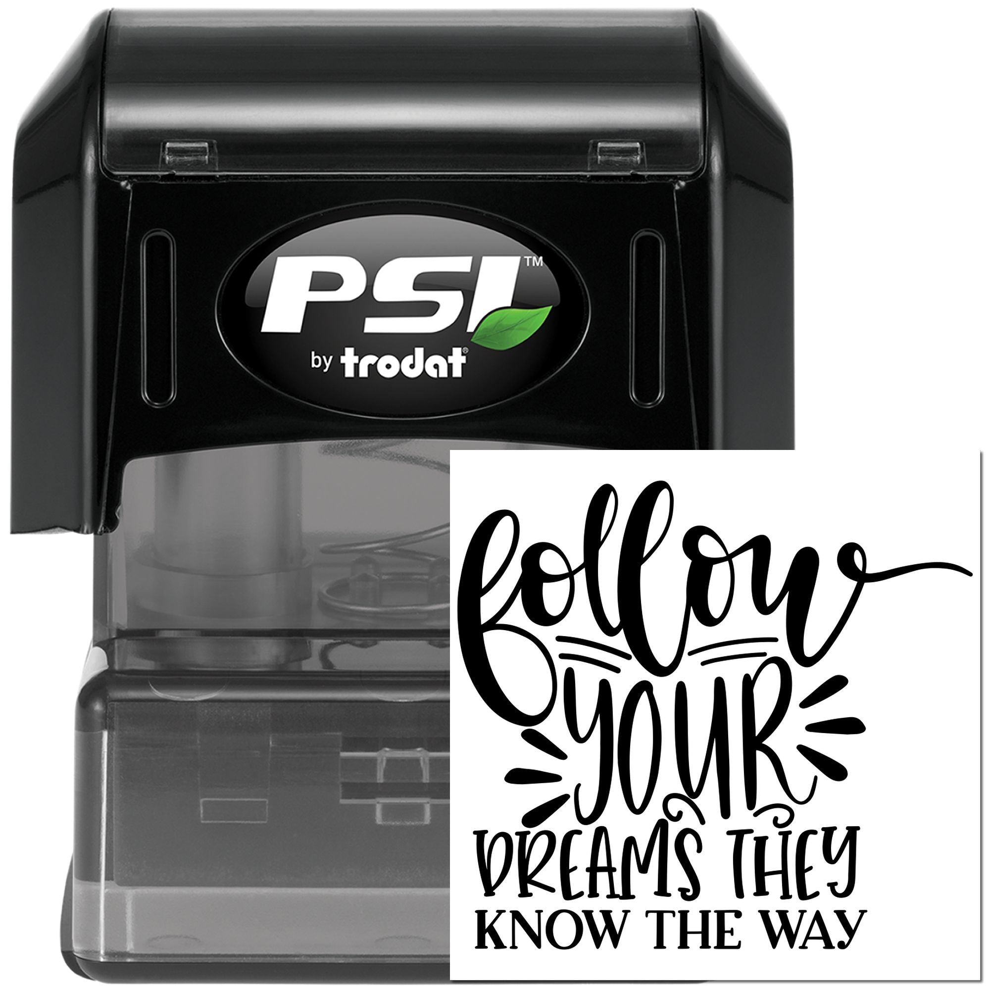 Pre-Inked Follow Your Dreams Paper Craft Stamp