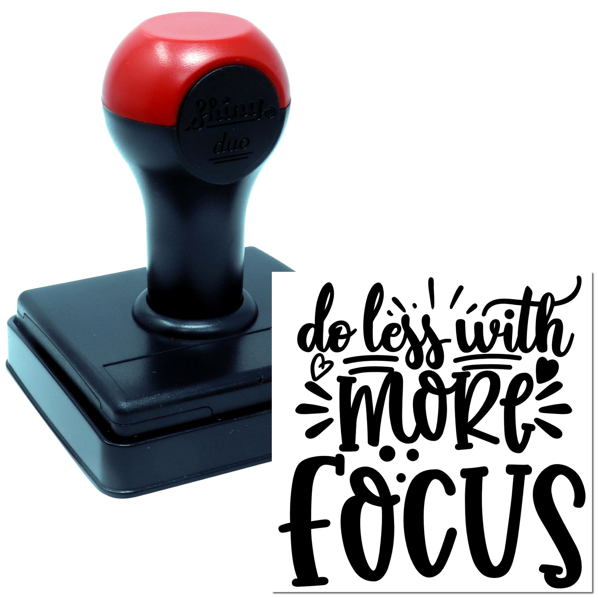 Duo Do Less More Focus Handlettering Hand Stamp