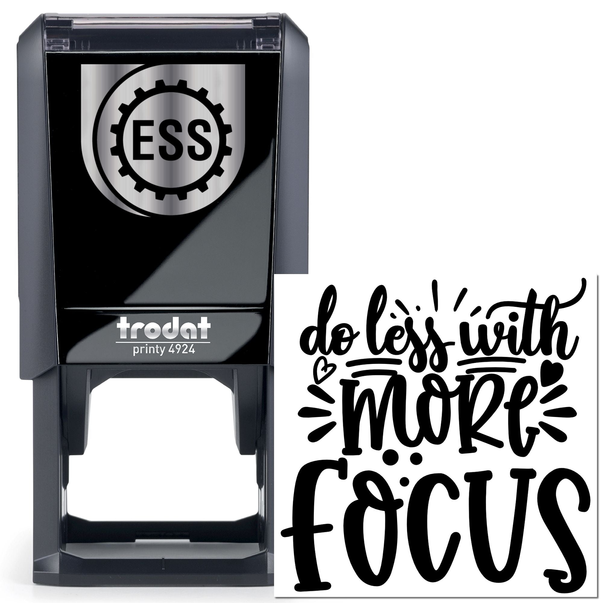 Self-Inking Focused Minimalism Journaling Stamp