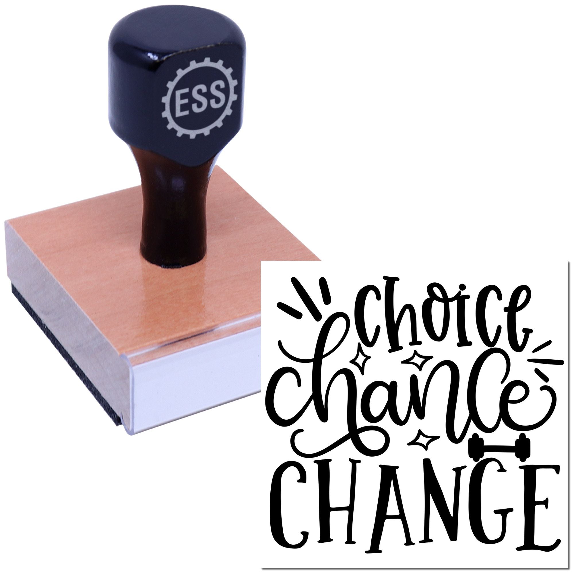 Decide Embrace Transform Greeting Card Rubber Stamp