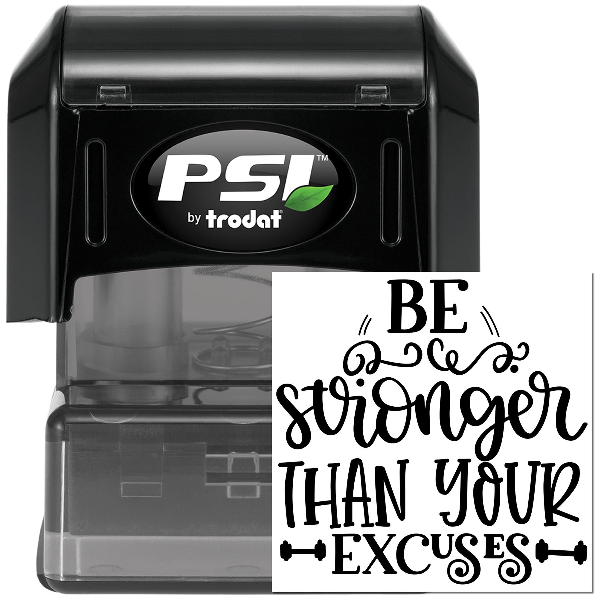 Pre-Inked No Excuses Quote Paper Goods Stamp