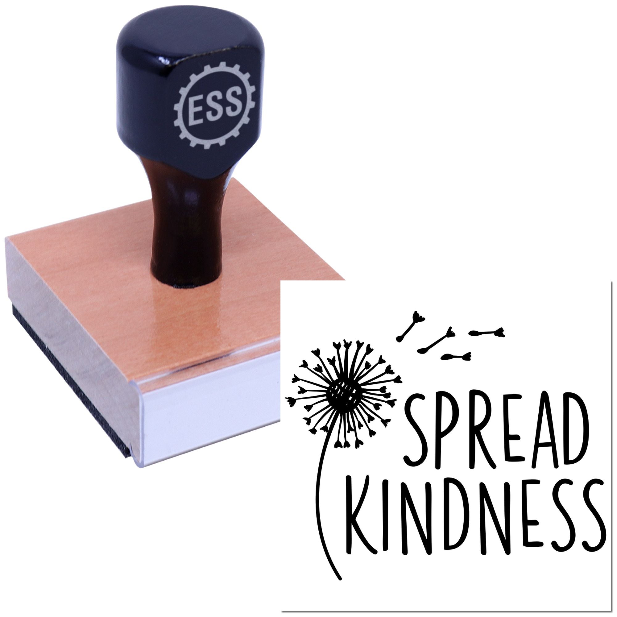 Gentle Kindness Breeze Favor Tag Rubber Stamp