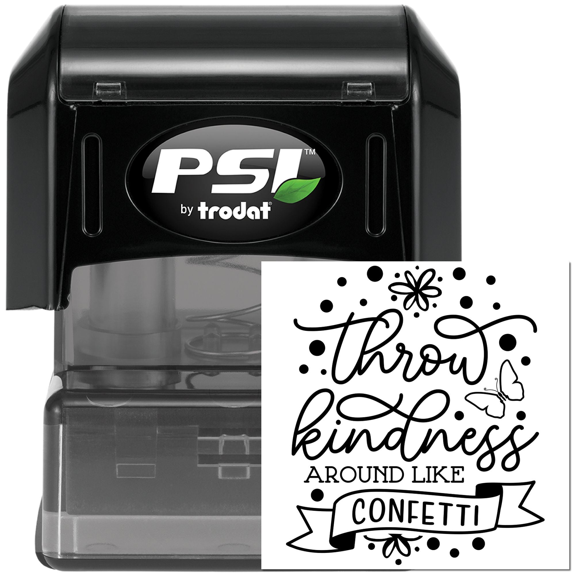 Pre-Inked Throw Kindness Confetti Postcard Stamp