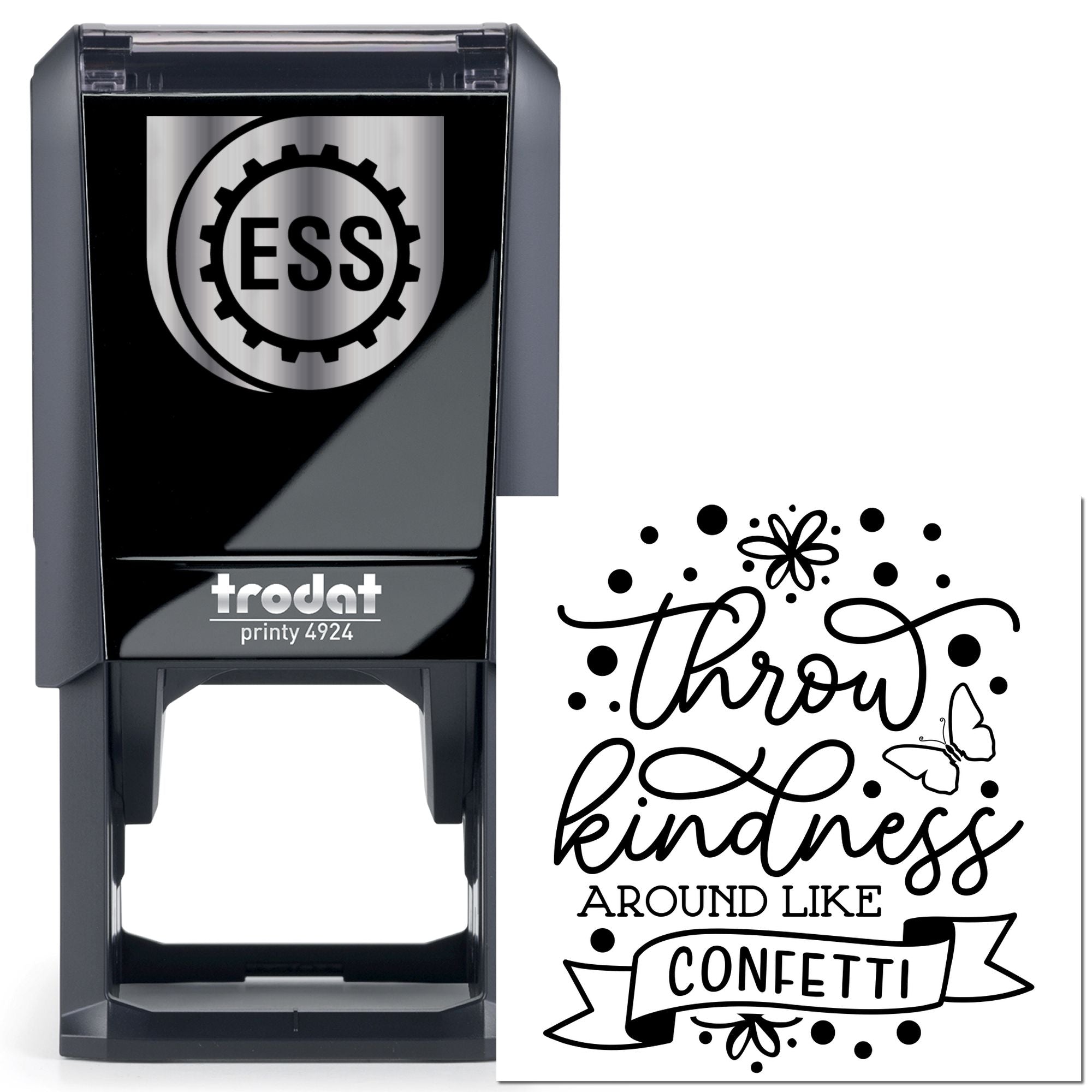 Self-Inking Kindness Confetti Favor Tag Stamp