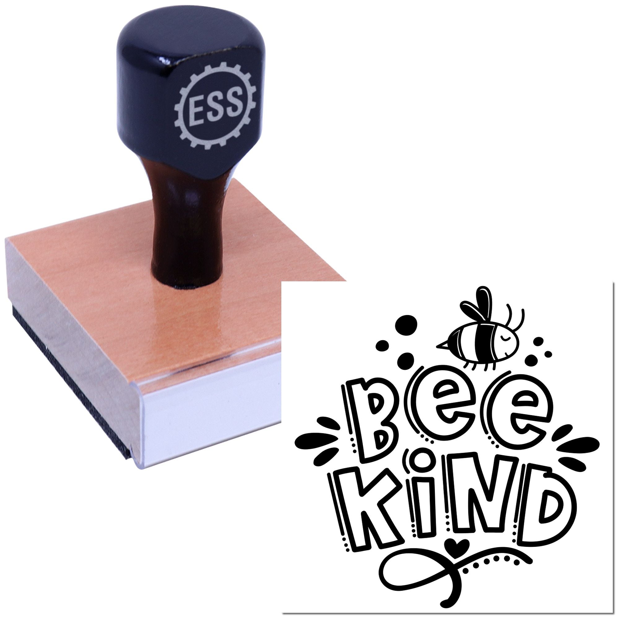 Buzzing Kindness Art Party Favor Rubber Stamp