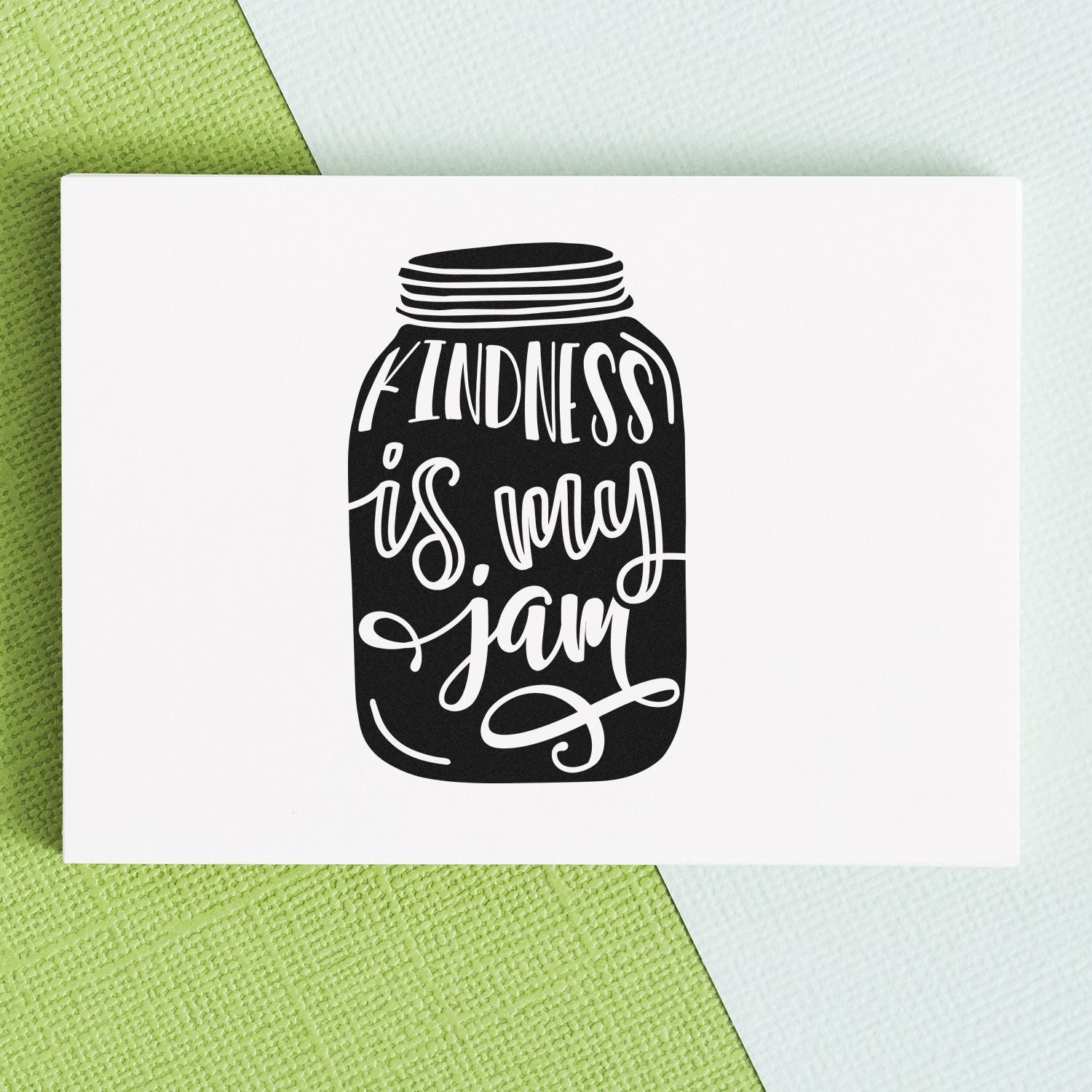 Duo Kindness Is My Jam Jar Hand Stamp