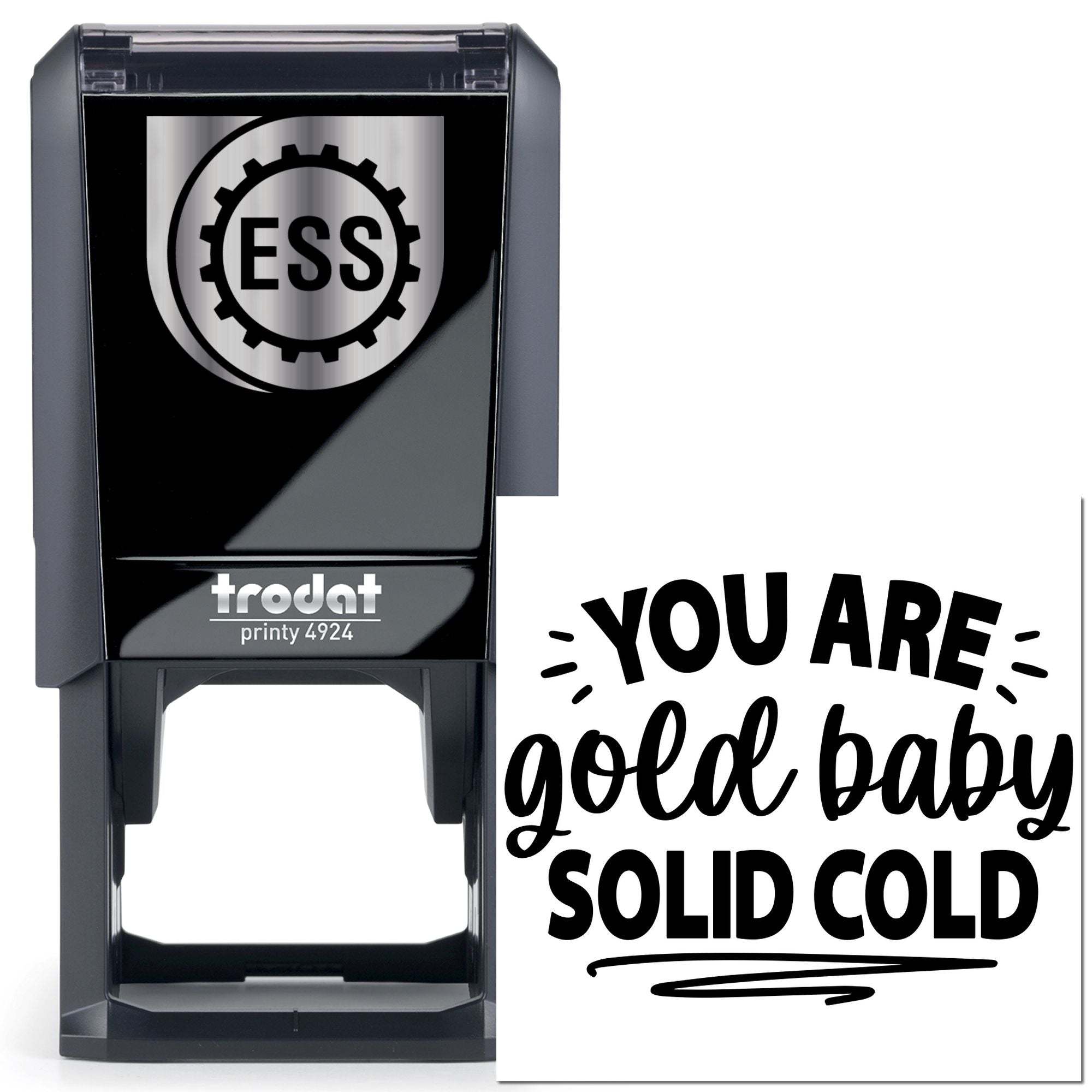 Self-Inking Solid Gold Cardmaking Stamp