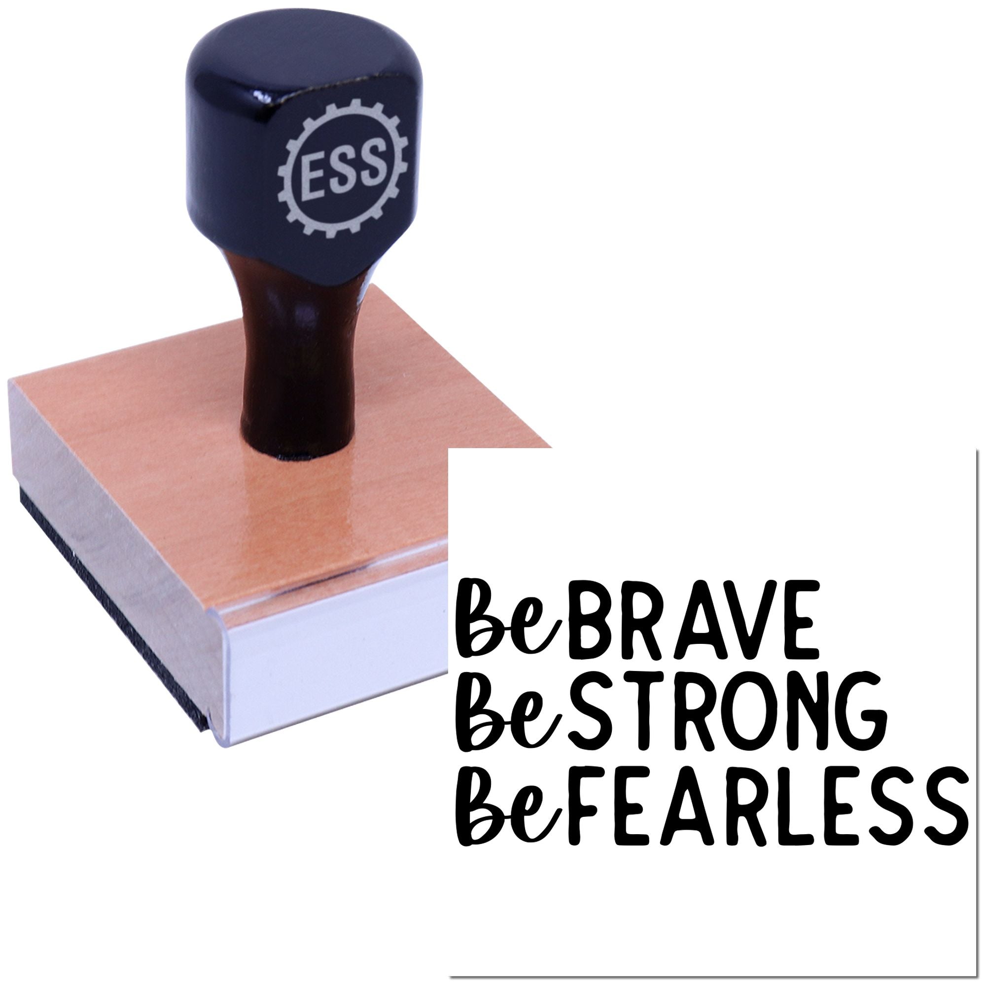 Brave Strong Fearless Paper Goods Rubber Stamp