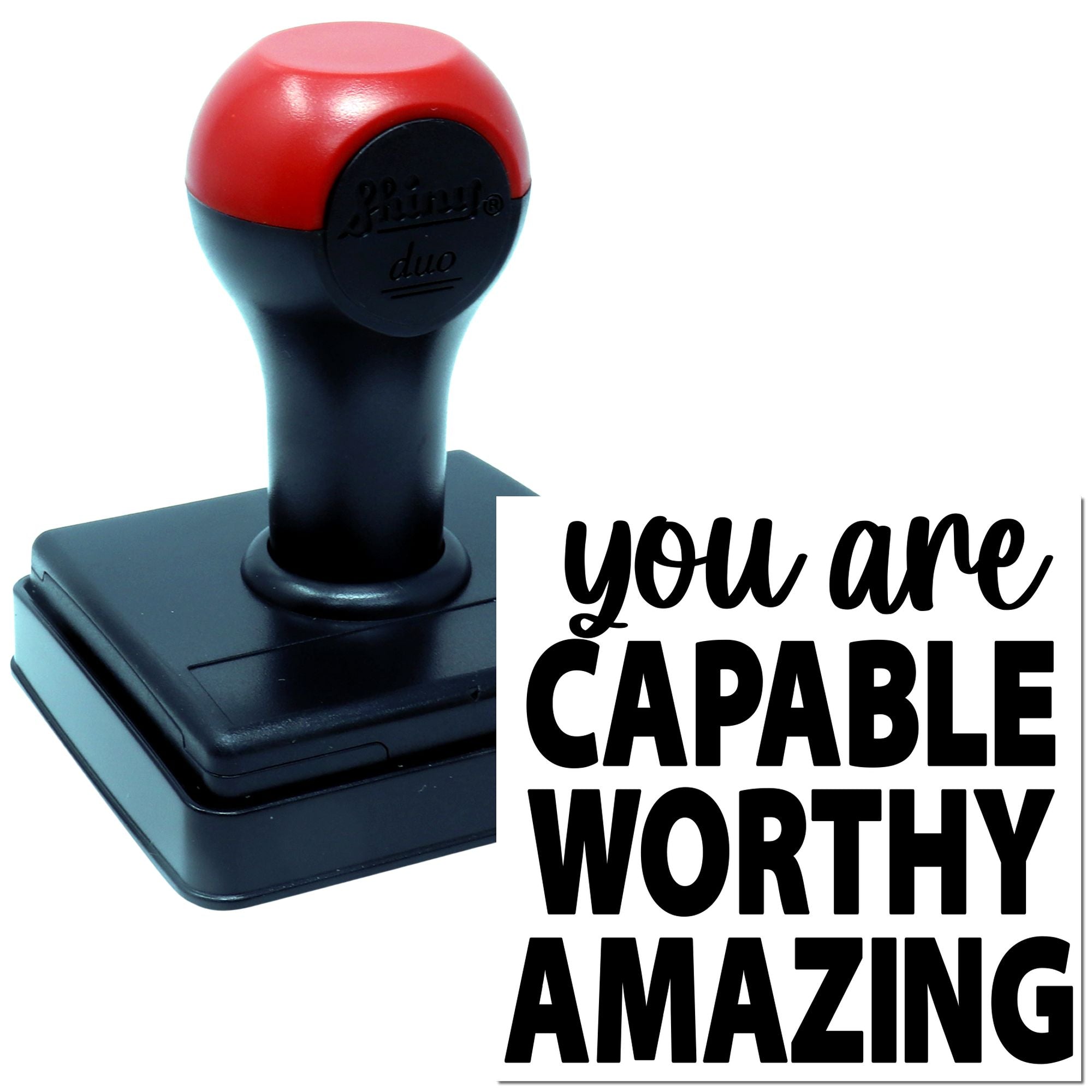 Duo Bold Black Motivational Empowering Wall Art Hand Stamp