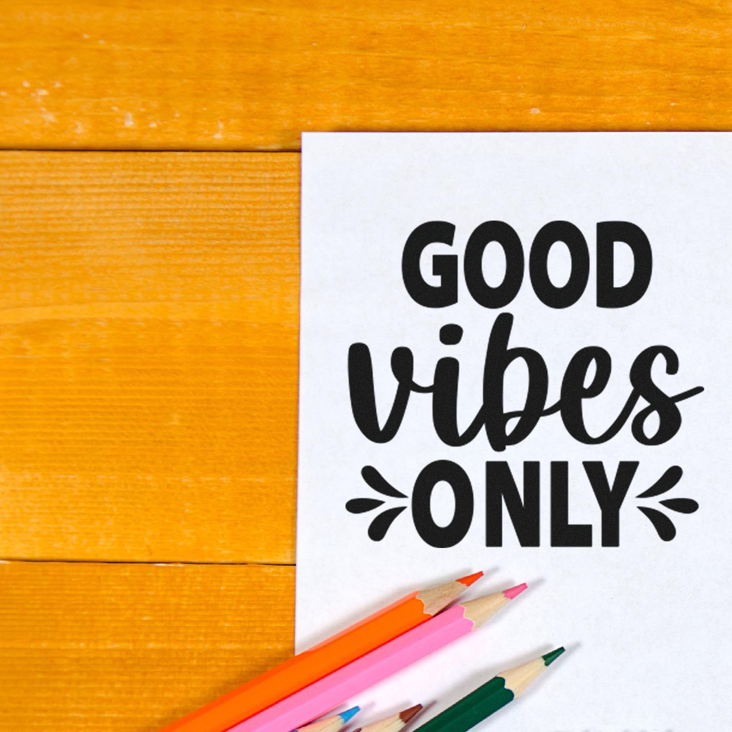 Self-Inking Good Vibes Scrapbook Stamp