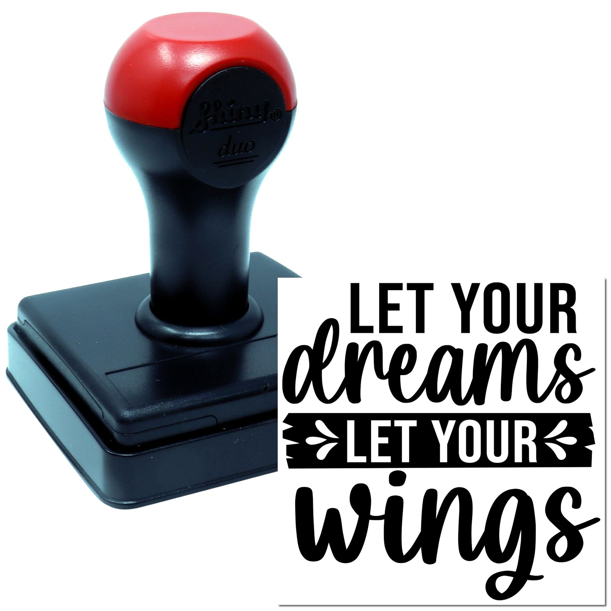 Duo Dreams Take Flight Inspirational Poster Hand Stamp