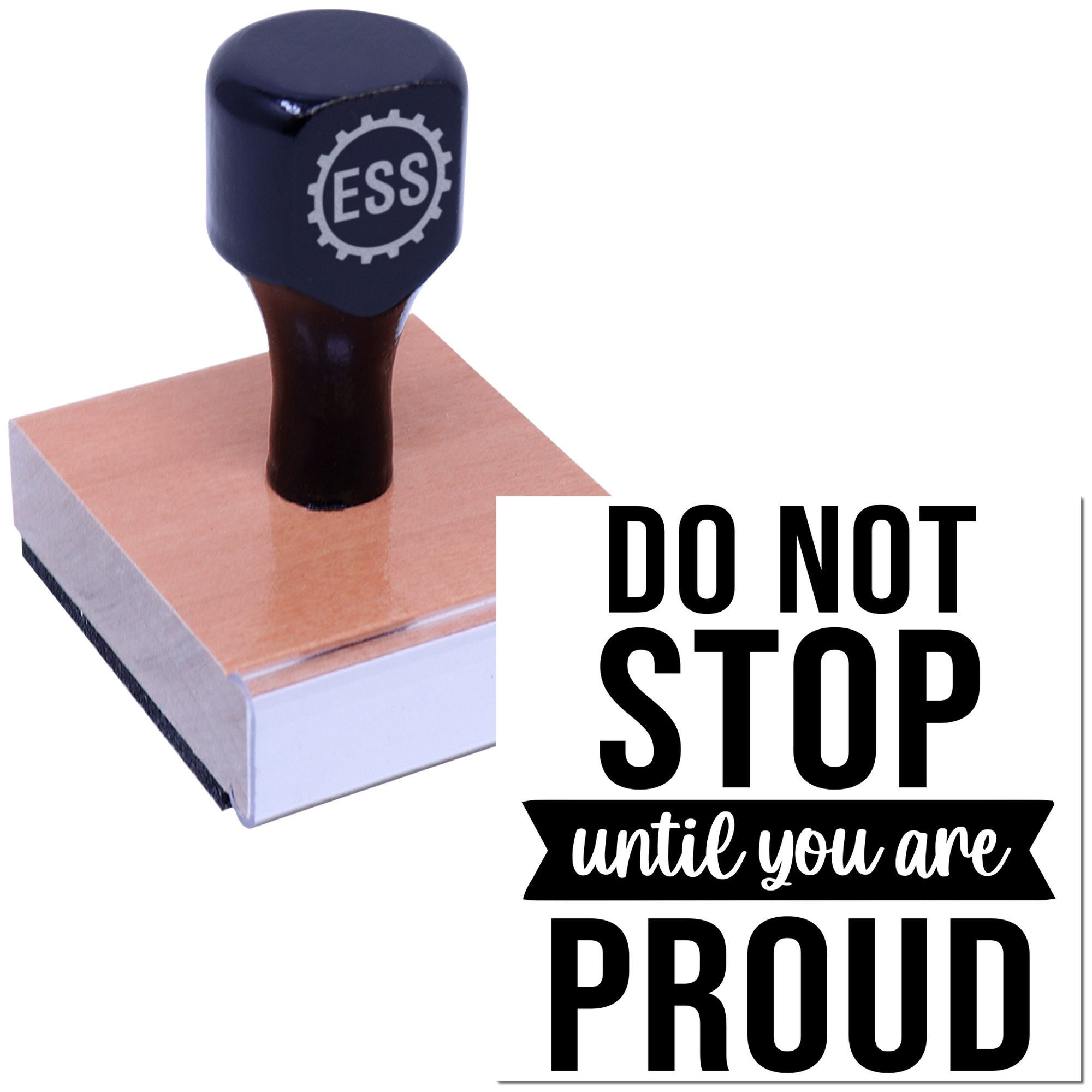 Relentless Pursuit Pride Note Card Rubber Stamp