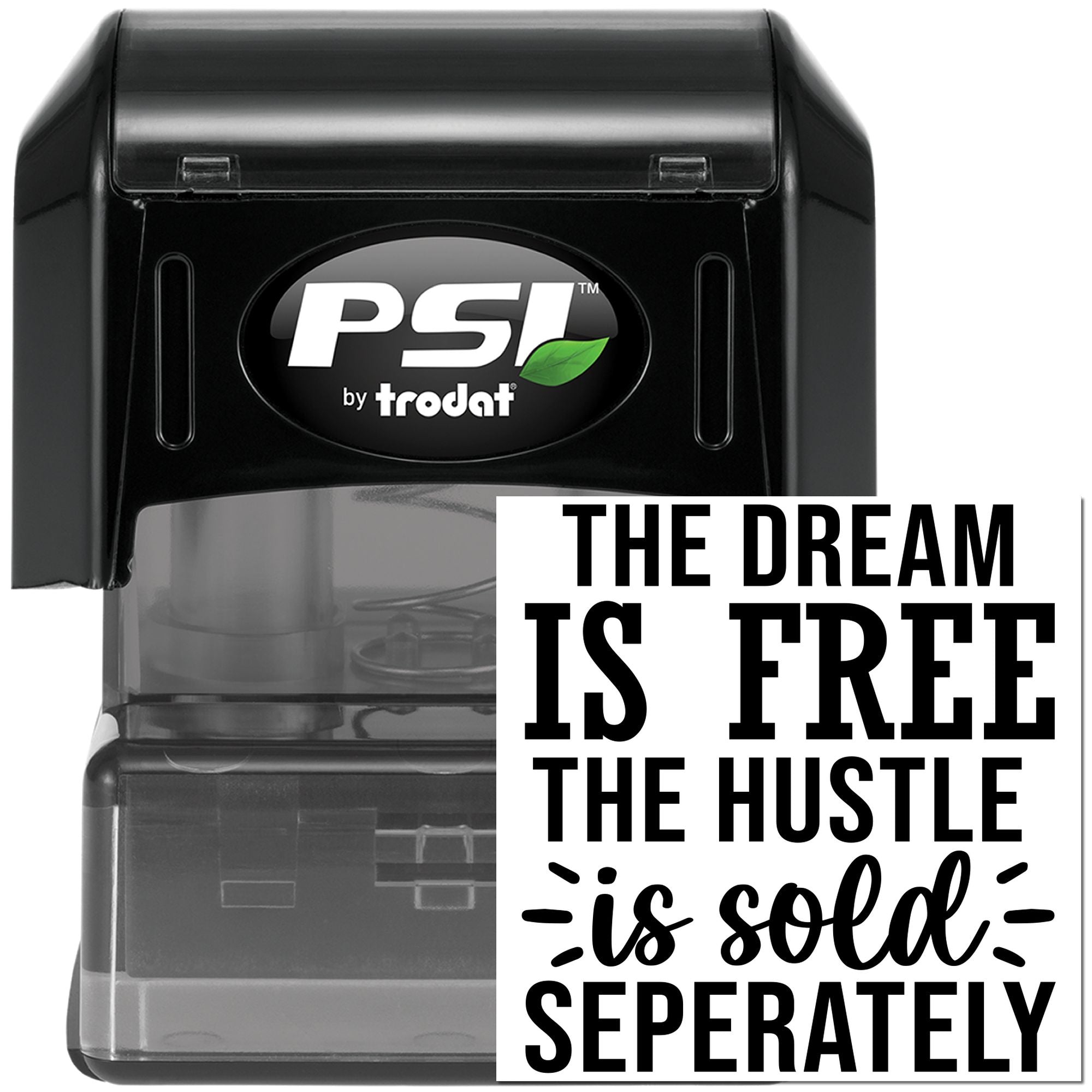 Pre-Inked Hustle Sold Separately Mini Card Stamp