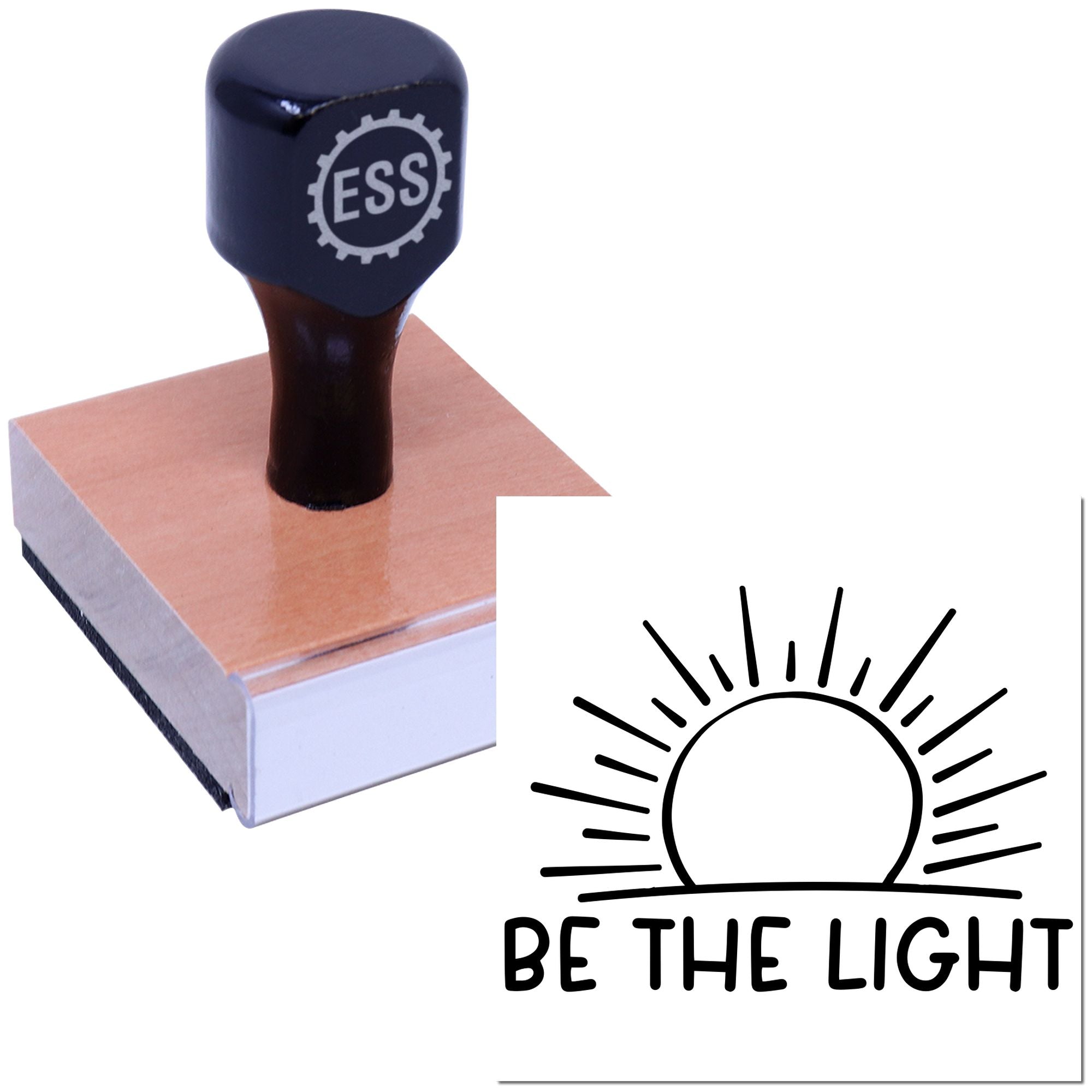 Hopeful Sunrise Glow Craft Rubber Stamp