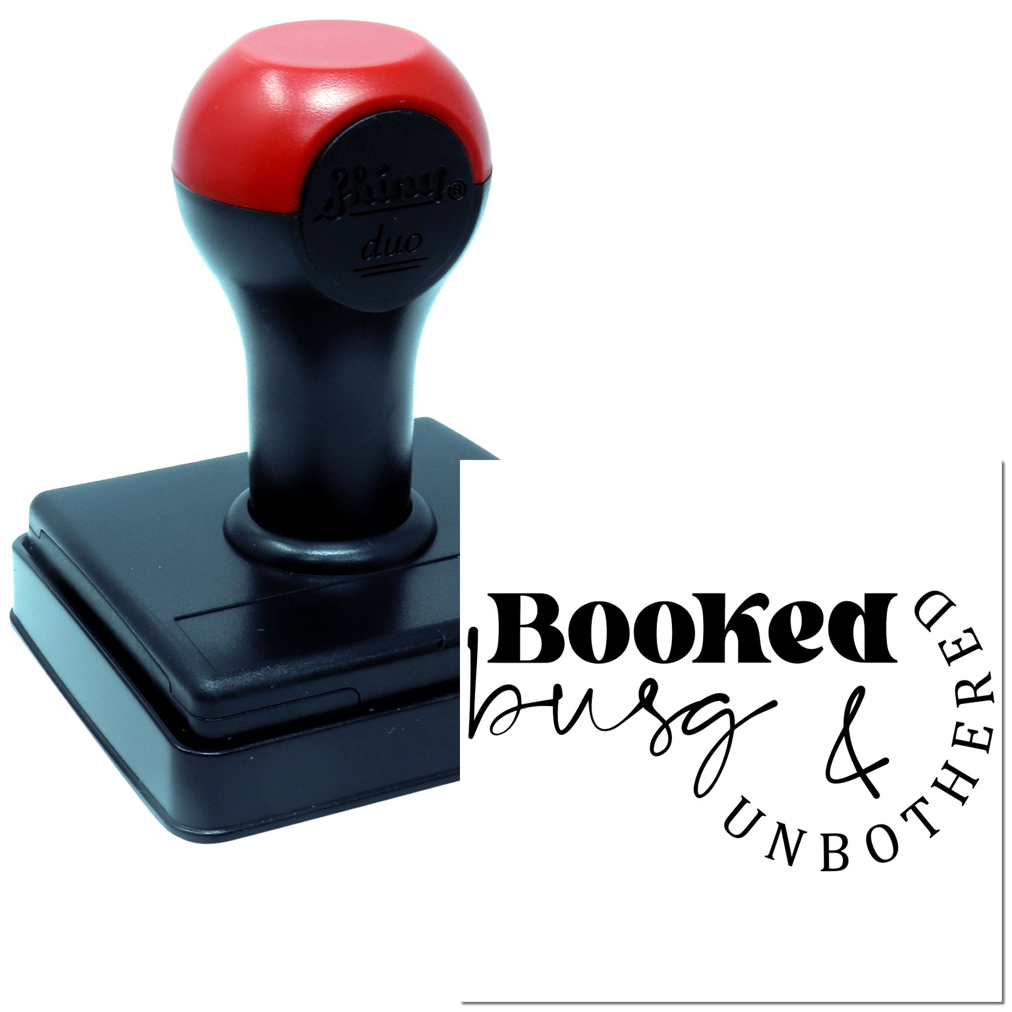 Duo Booked Burg And Unbothered Design Hand Stamp