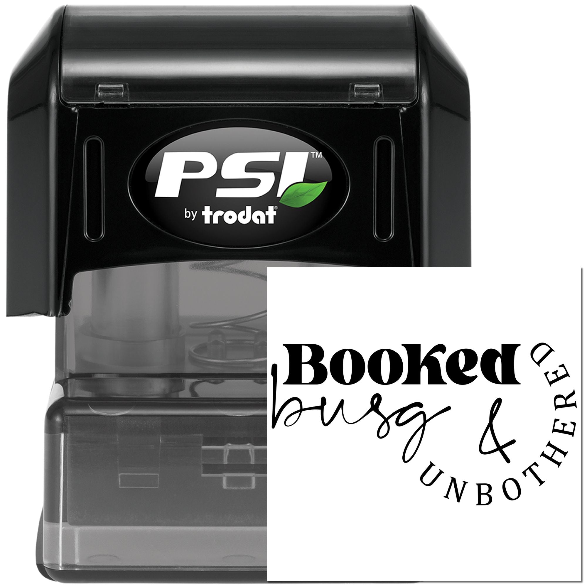 Pre-Inked Booked Busy Unbothered Party Favor Stamp