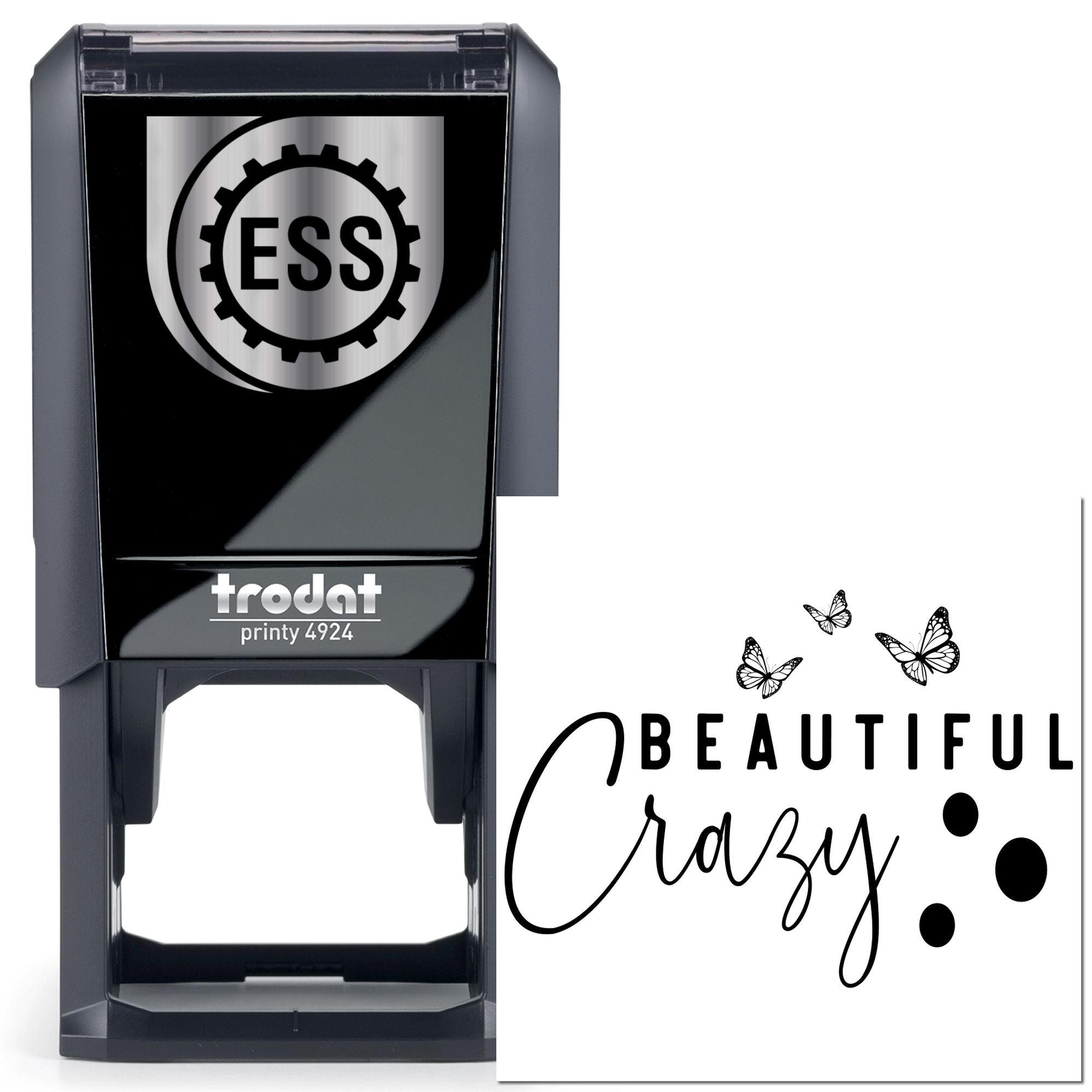 Self-Inking Beautiful Crazy Crafting Stamp