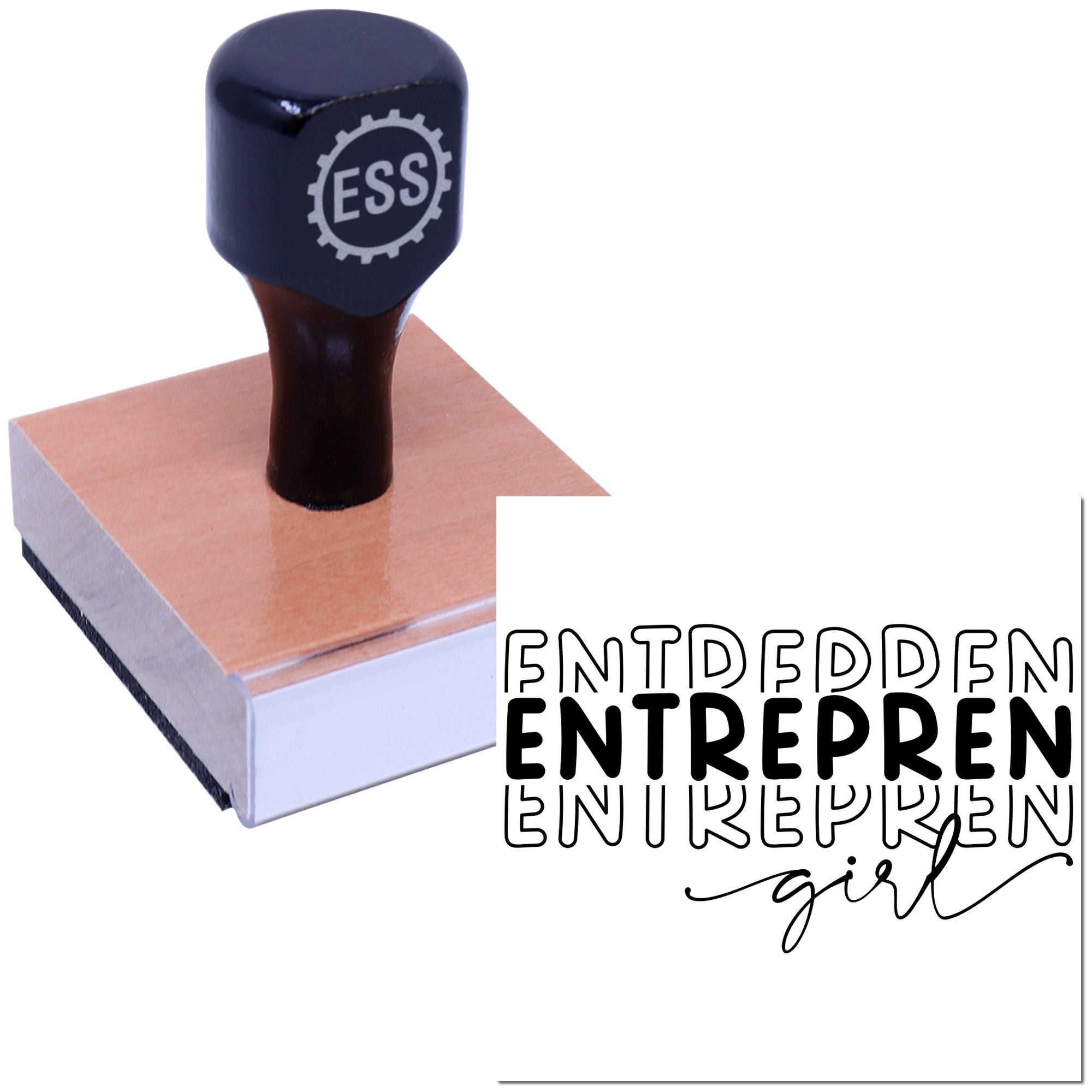 Empowered Boss Babe Paper Craft Rubber Stamp