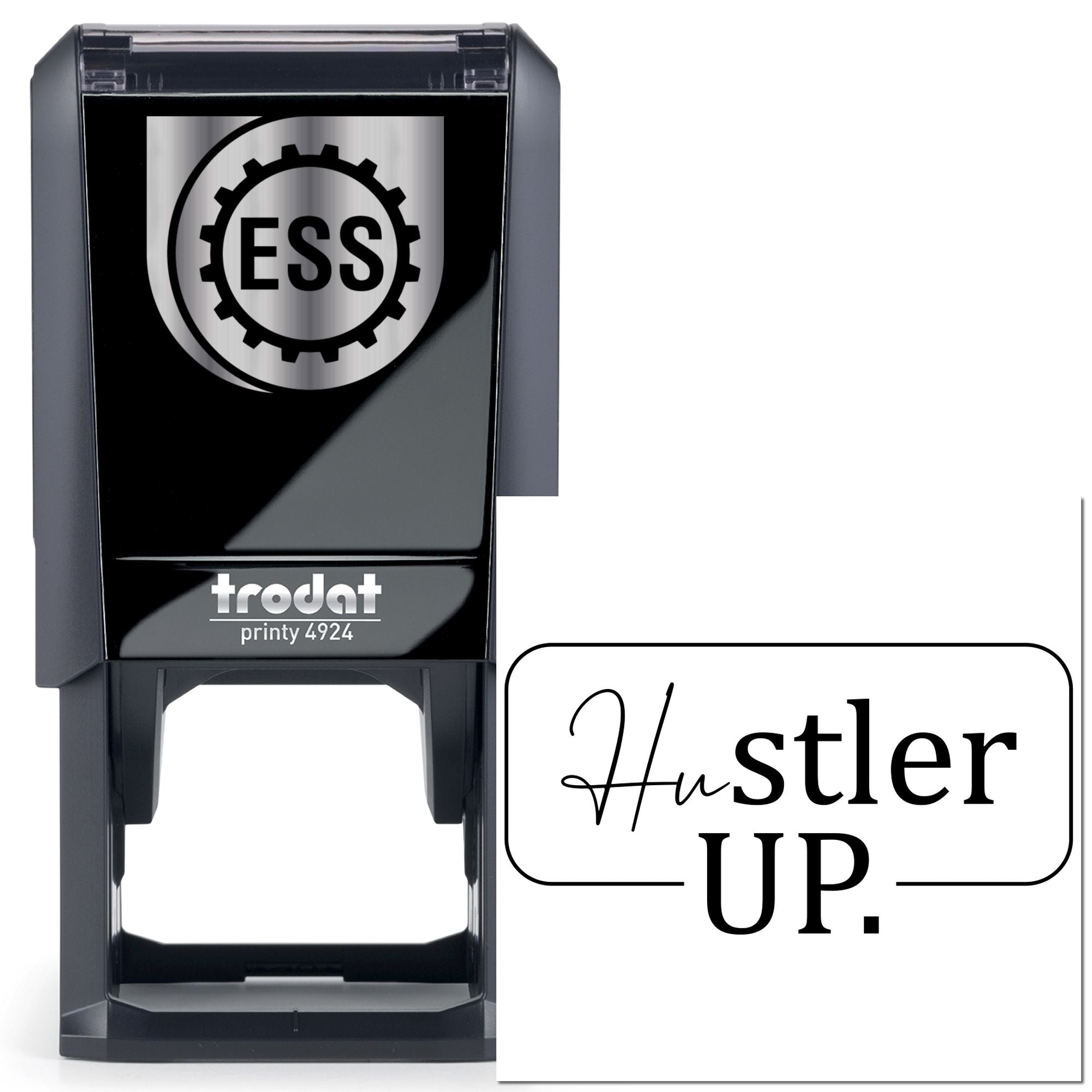 Self-Inking Hustler Up Note Card Stamp