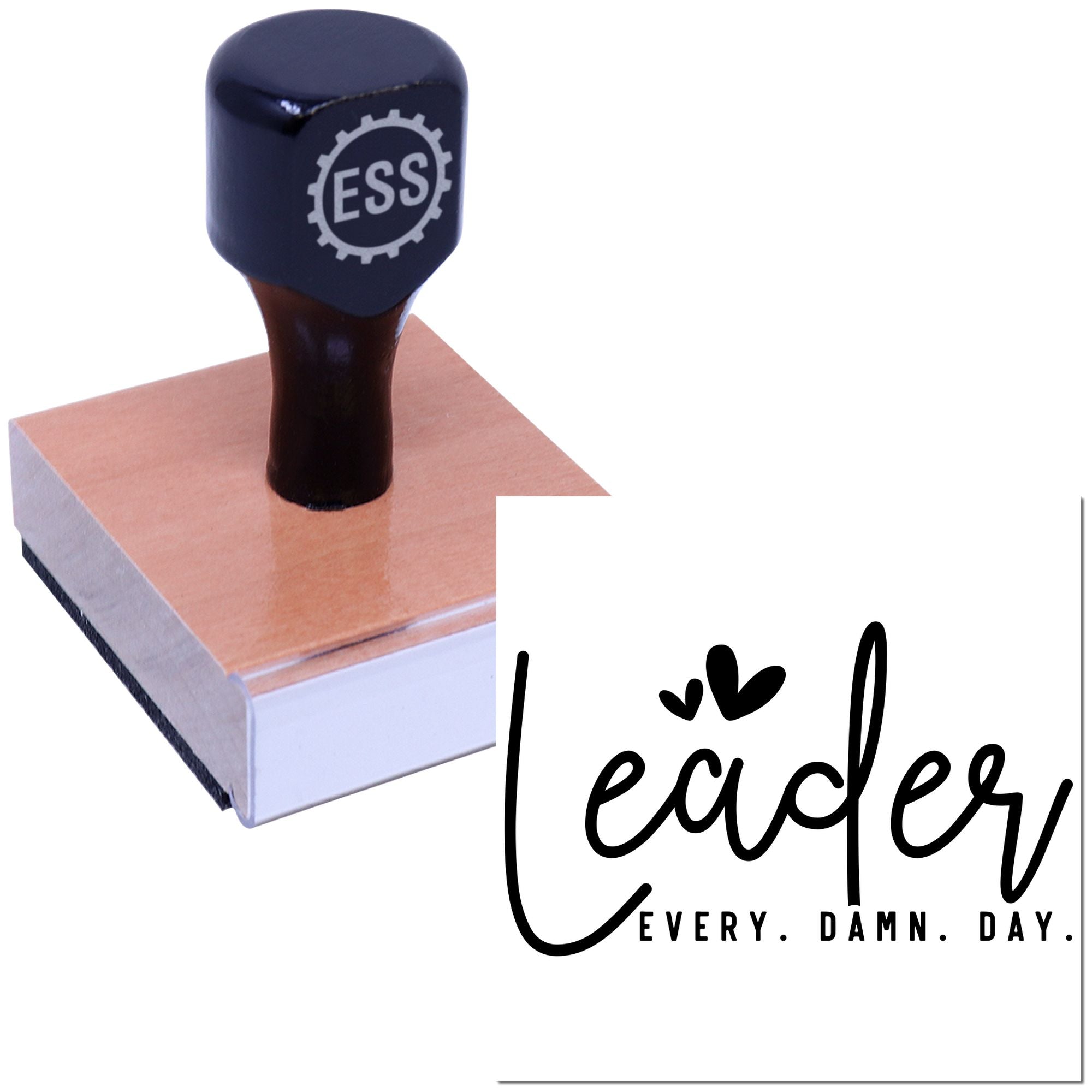 Relentless Leader Mantra Tag Rubber Stamp