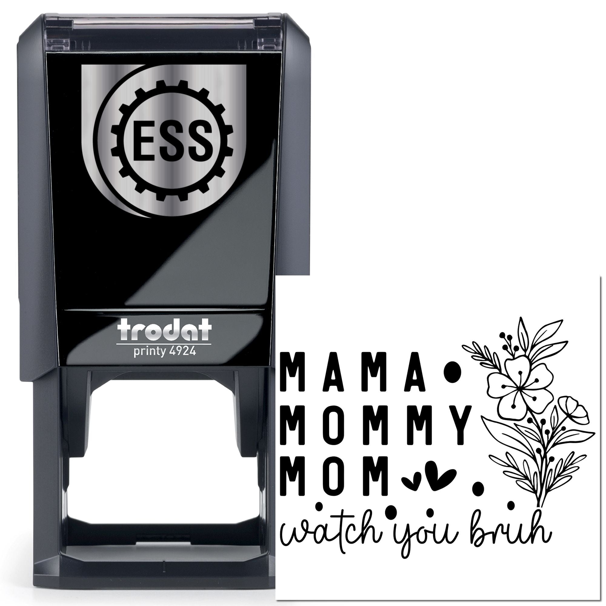 Self-Inking Mom Life Tag Stamp
