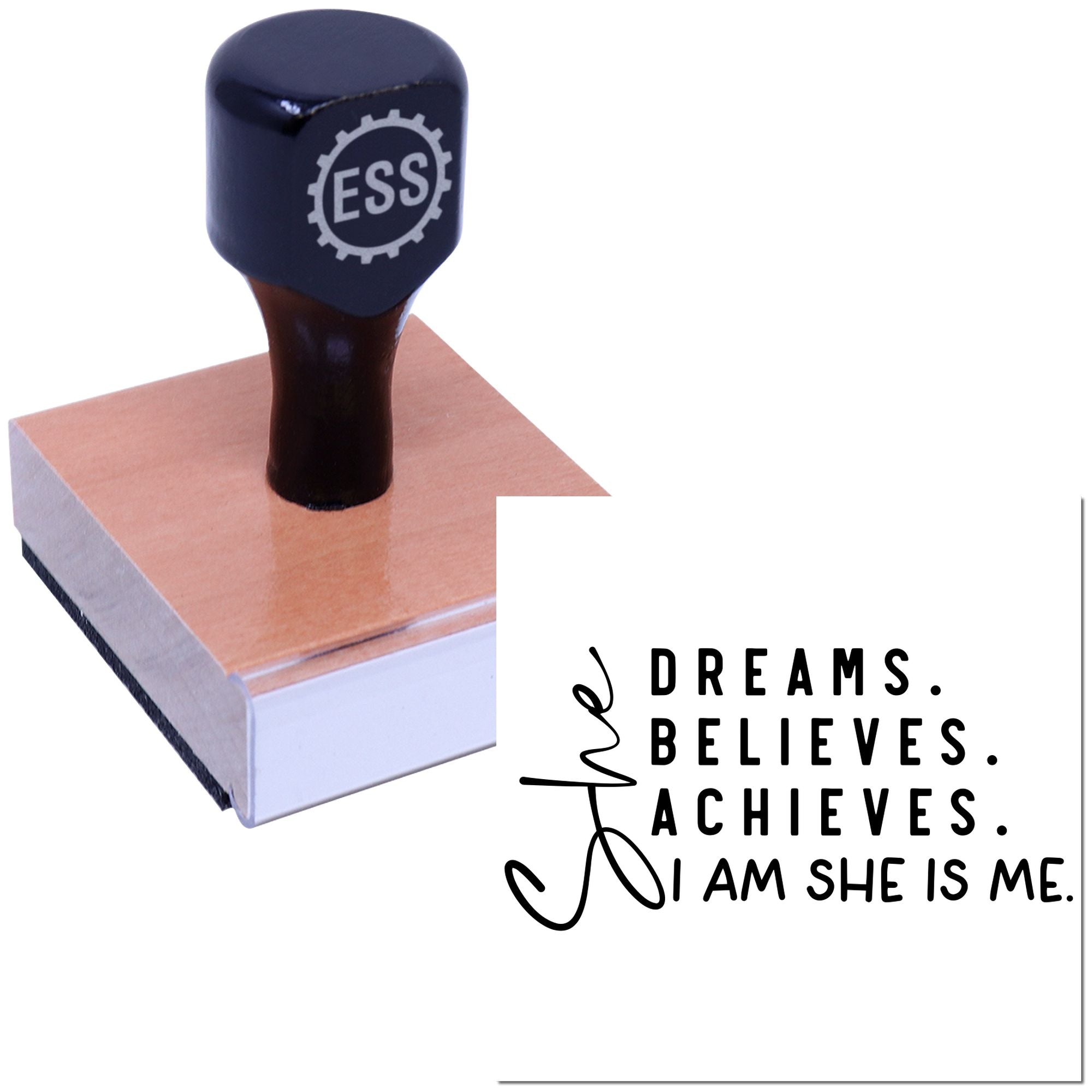Empowered Woman Rising Craft Rubber Stamp