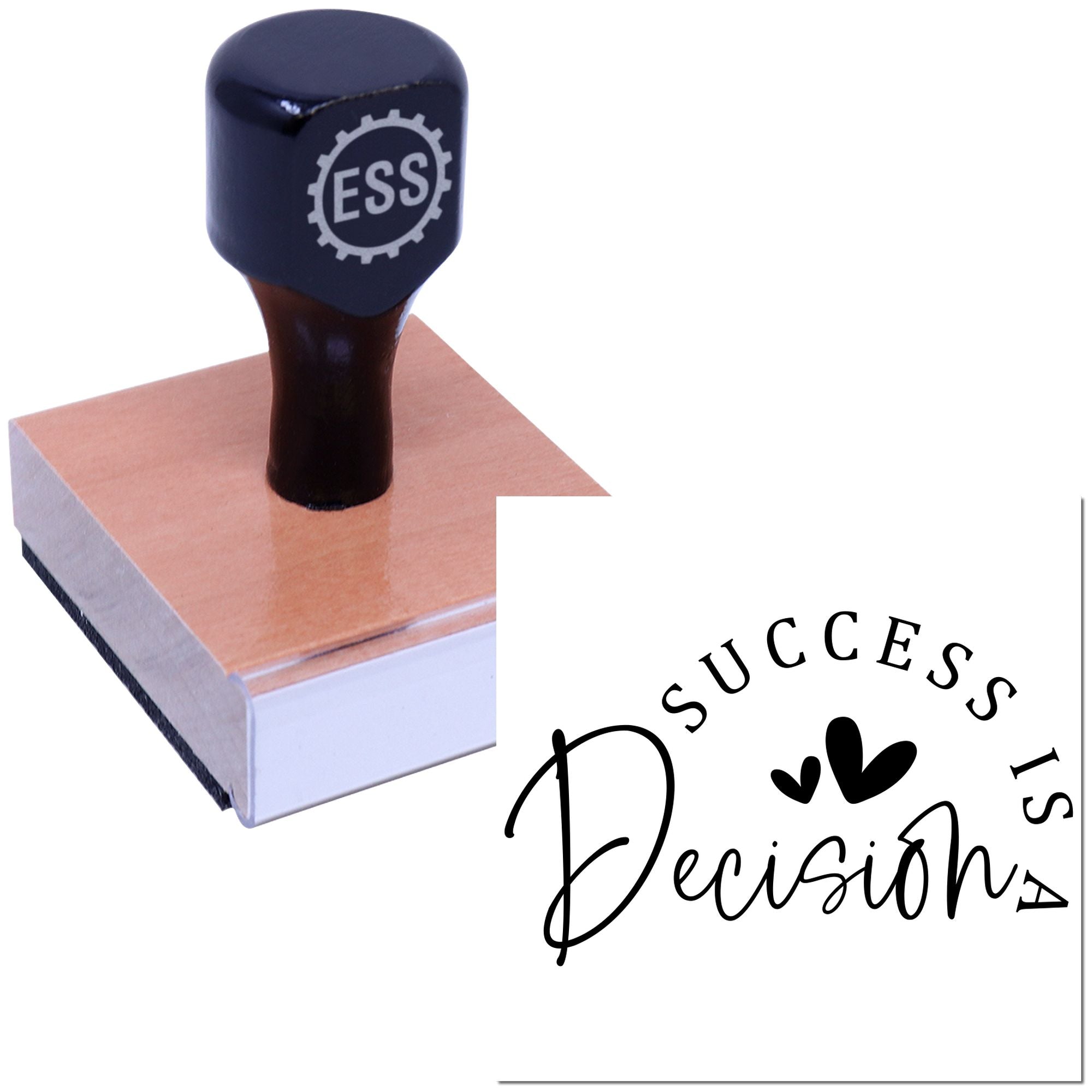 Heartfelt Success Decision Card Making Rubber Stamp