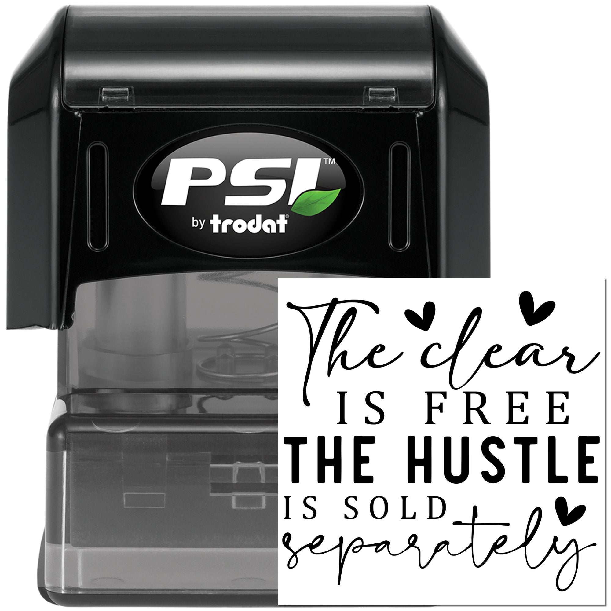 Pre-Inked Hustle Sold Separately Crafting Stamp
